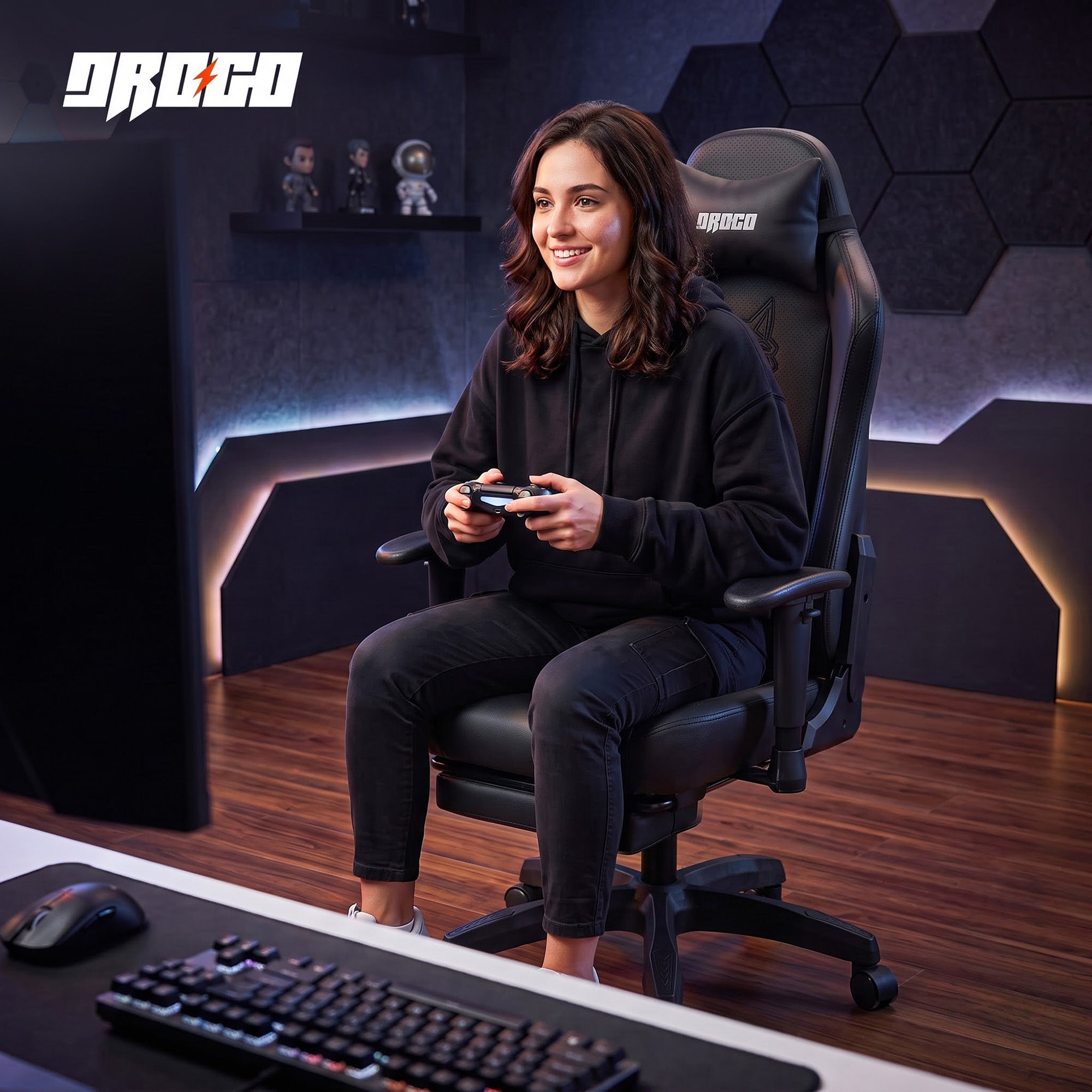Drogo Alpha-X Premium Ergonomic Gaming Chair with Footrest