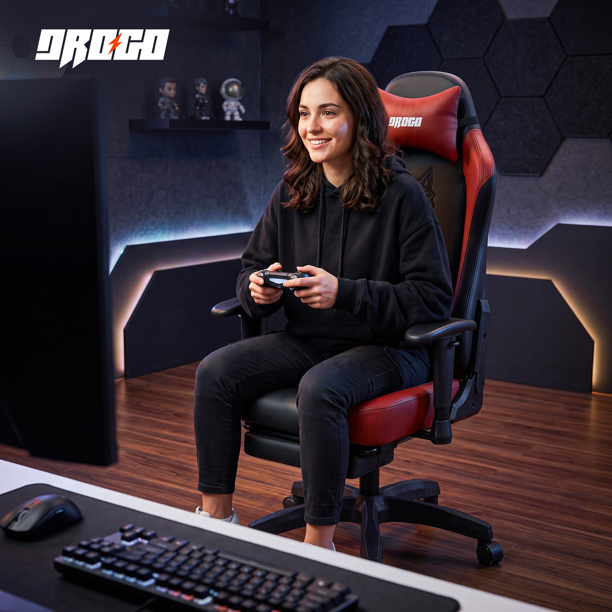 Drogo Alpha-X Premium Ergonomic Gaming Chair with Footrest