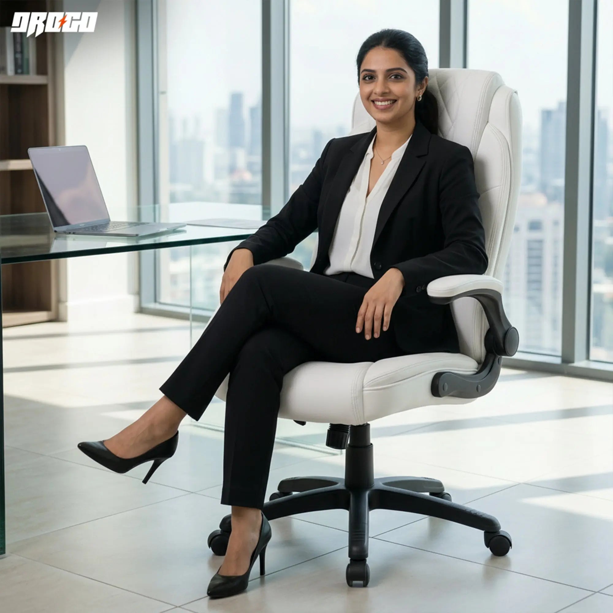 Drogo Dominus Ergonomic Leather Office Chair Drogo India