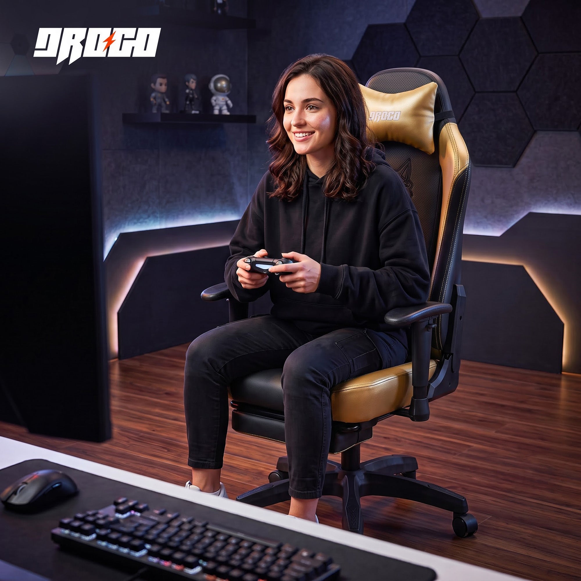 Drogo Alpha-X Premium Ergonomic Gaming Chair with Footrest