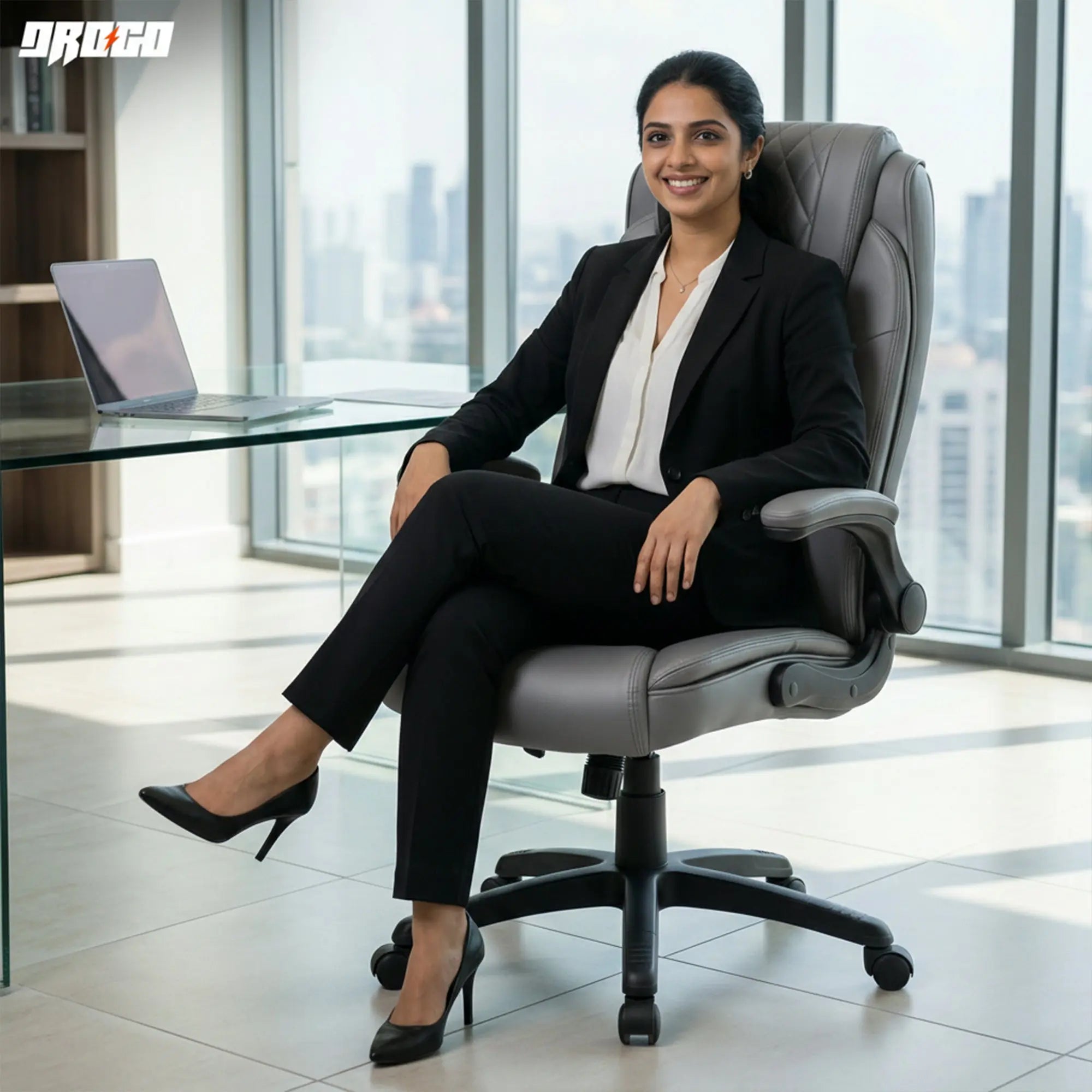 Drogo Dominus Ergonomic Leather Office Chair Drogo India