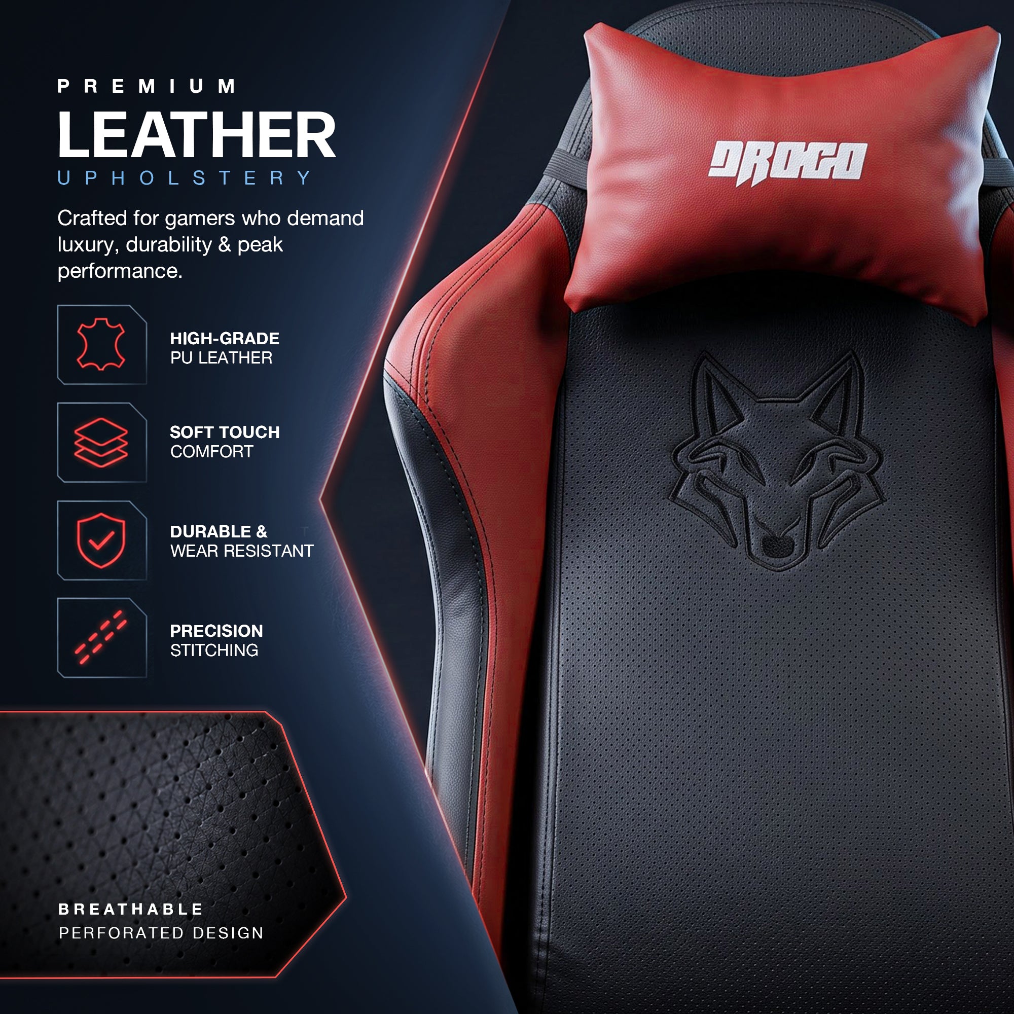 Drogo Alpha-X Premium Ergonomic Gaming Chair with Footrest