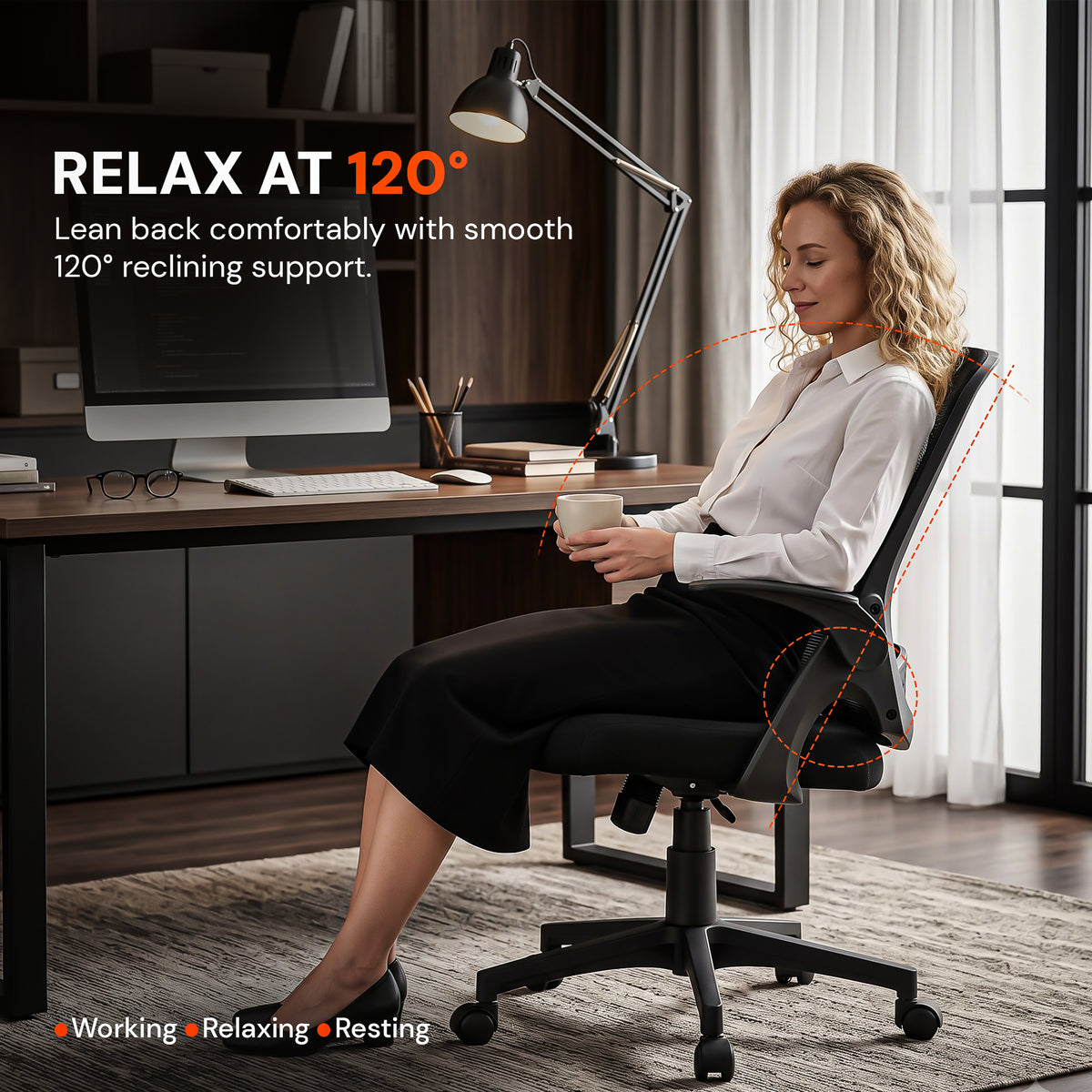 Drogo Zenar Mesh Ergonomic Office Chair for Work & Study