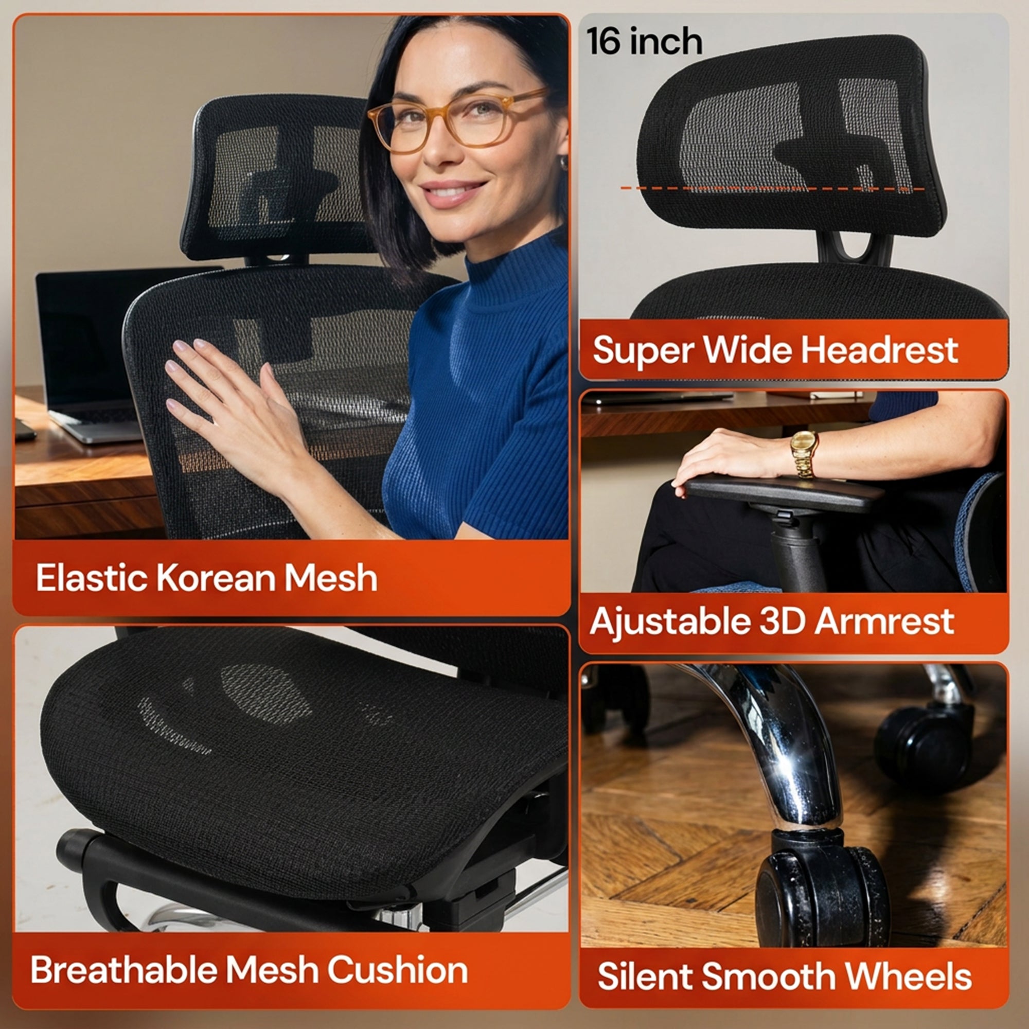 Drogo ProFlex Ergonomic Office Chair for Work from Home
