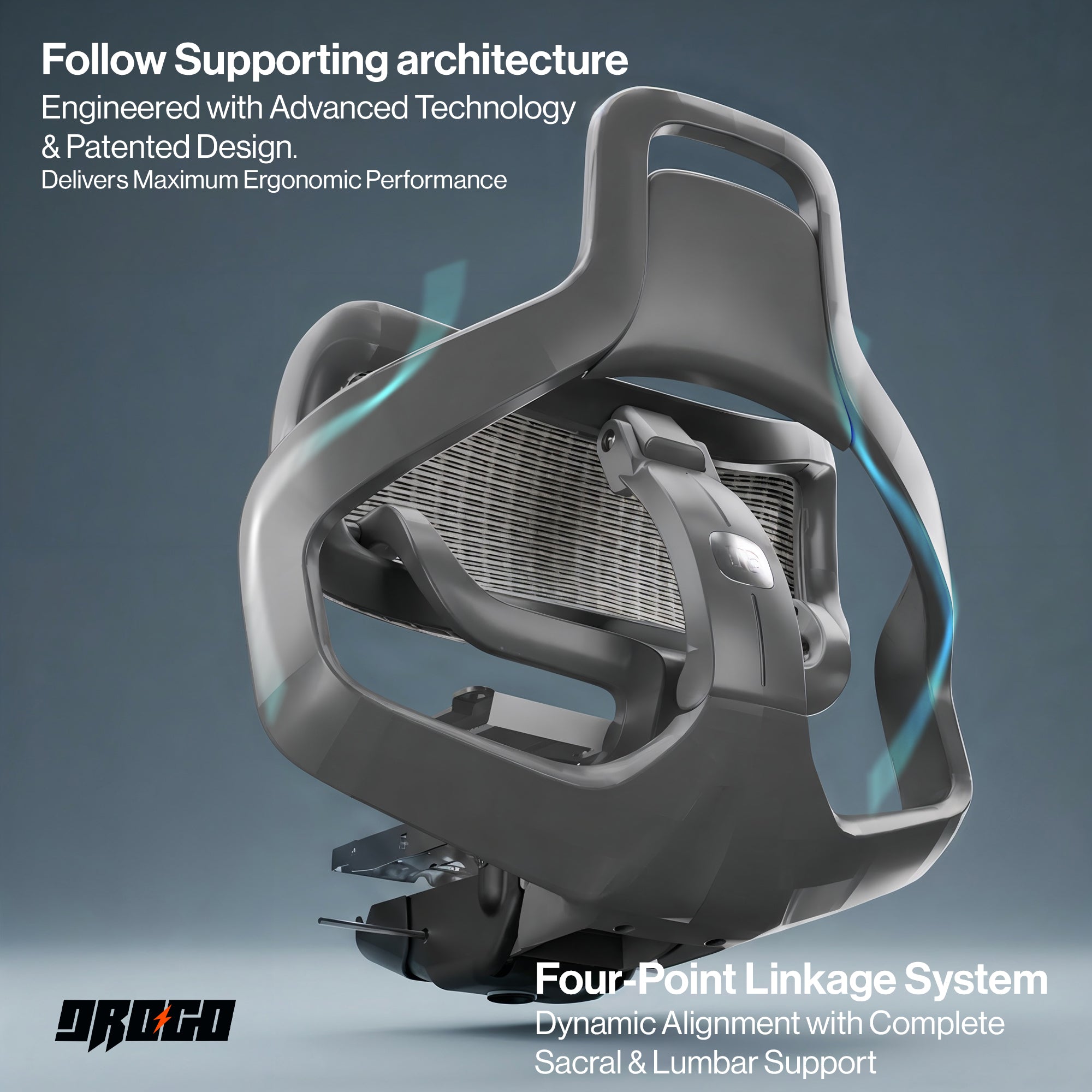 Drogo Flow 360 Ergonomic Office Chair With Patented Flow Technology & Cable Mechanism