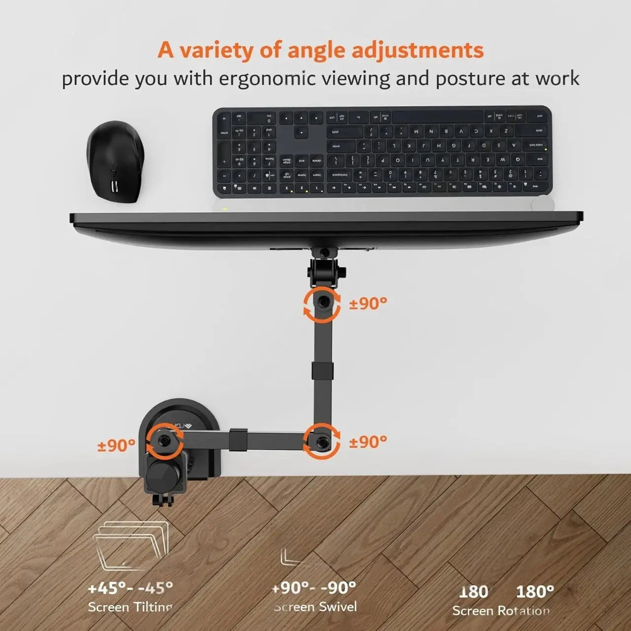 Drogo Artikel Single Monitor Desk Mount, Adjustable Heavy Duty Monitor Arm, VESA Mount with C Clamp & Grommet Mounting Base - 32 Inch (Black) Drogo Ergonomics
