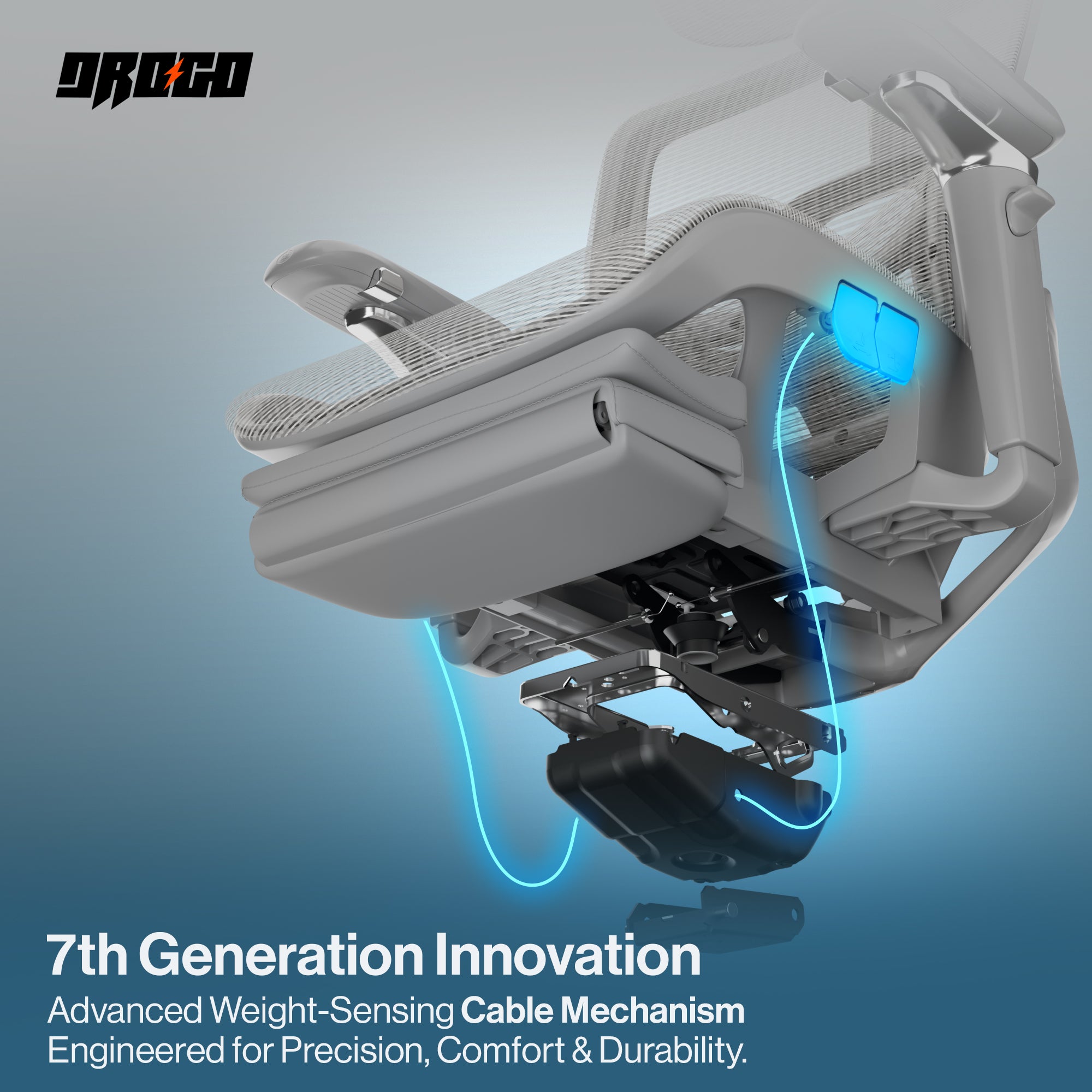 Drogo Flow 360 Ergonomic Office Chair With Patented Flow Technology & Cable Mechanism