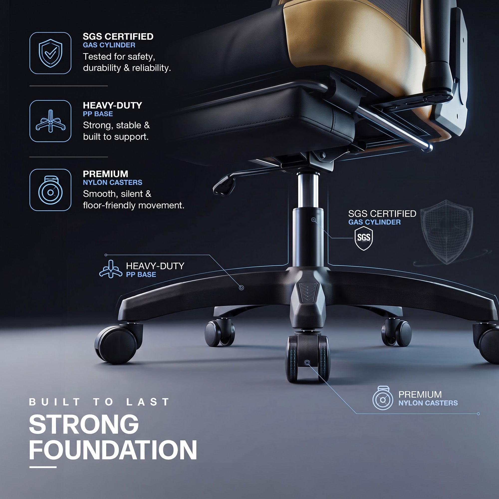 Drogo Alpha-X Premium Ergonomic Gaming Chair with Footrest