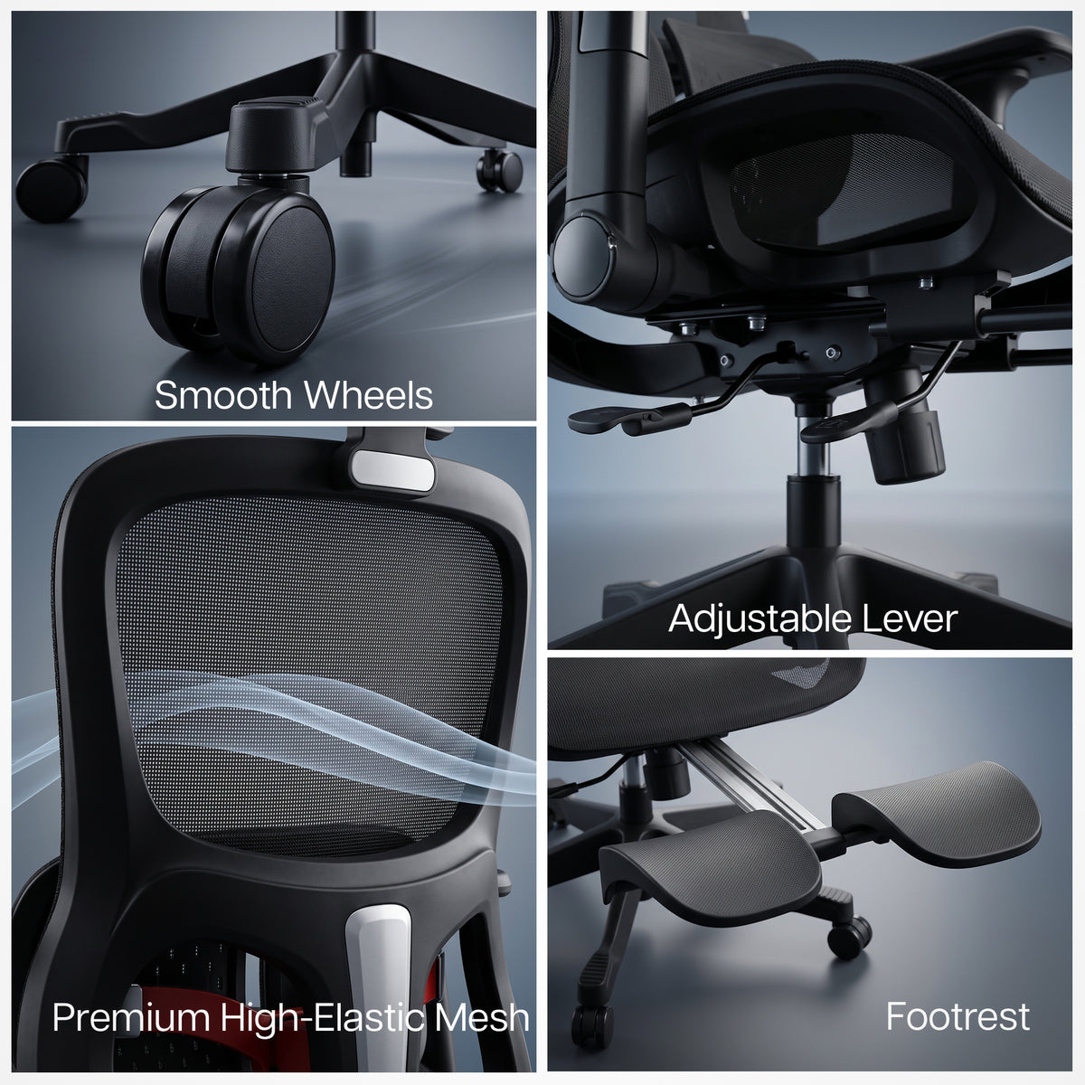Drogo Axion Ergonomic Office Chair Lumbar Support & Mesh Back Chair