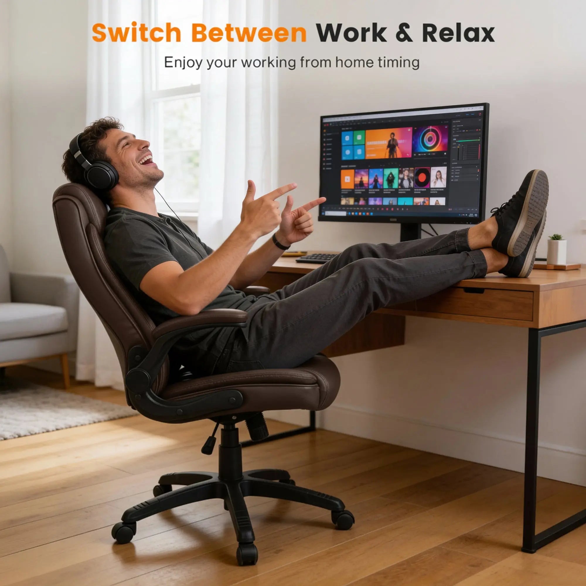 Drogo Dominus Ergonomic Leather Office Chair Drogo India