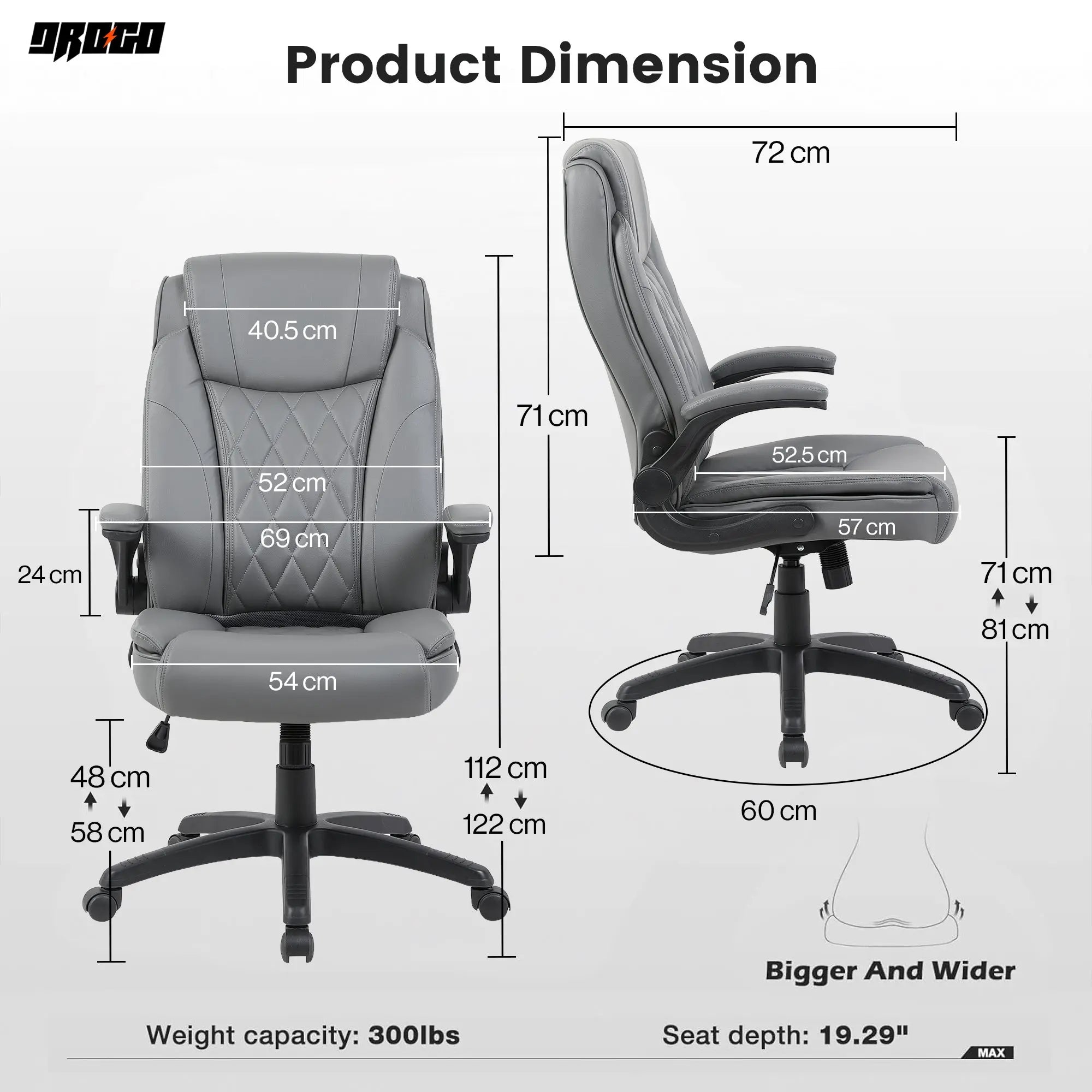 Drogo Dominus Ergonomic Leather Office Chair Drogo India