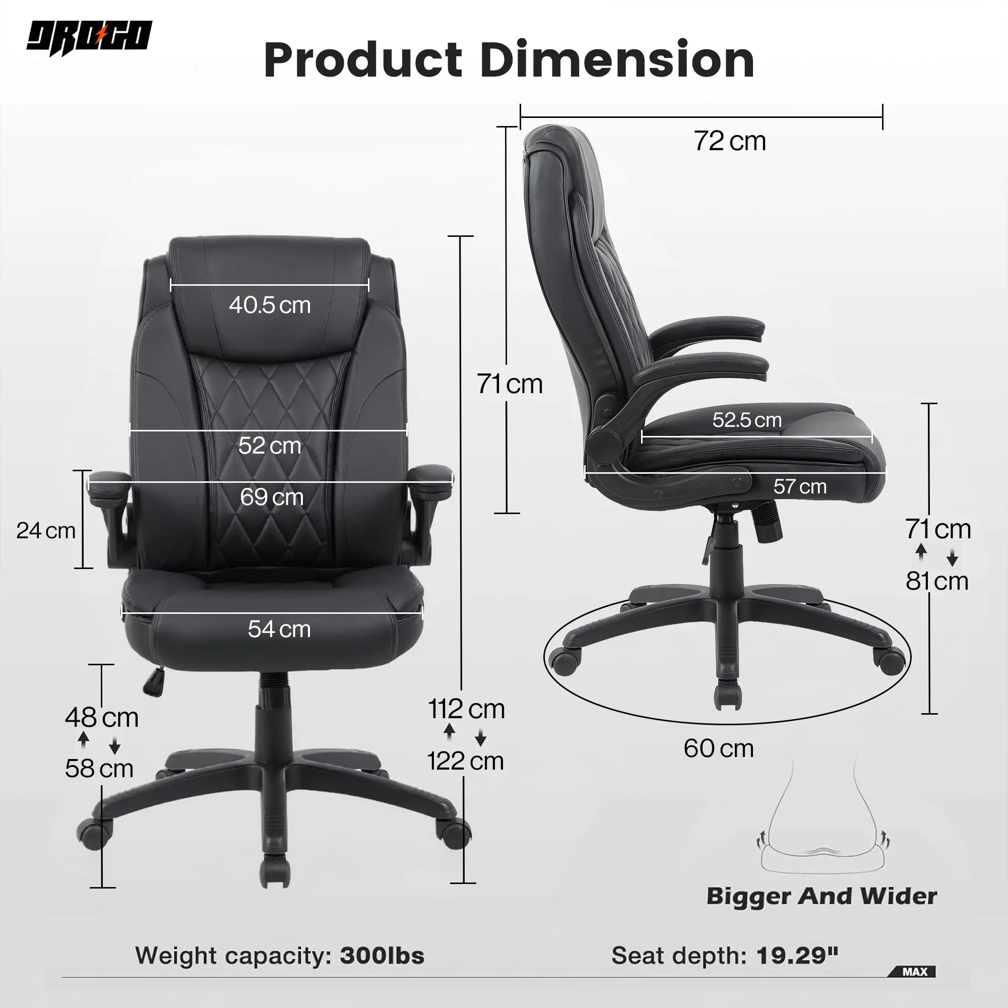 Drogo Dominus Ergonomic Leather Office Chair Drogo India