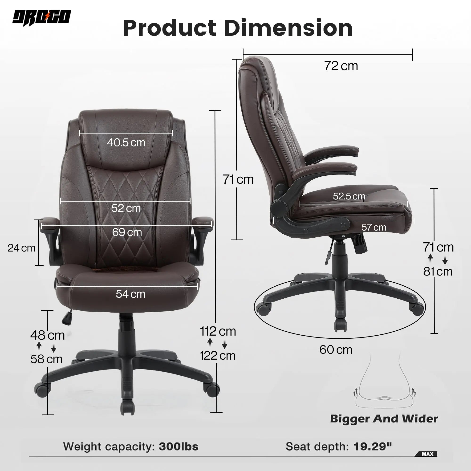 Drogo Dominus Ergonomic Leather Office Chair Drogo India