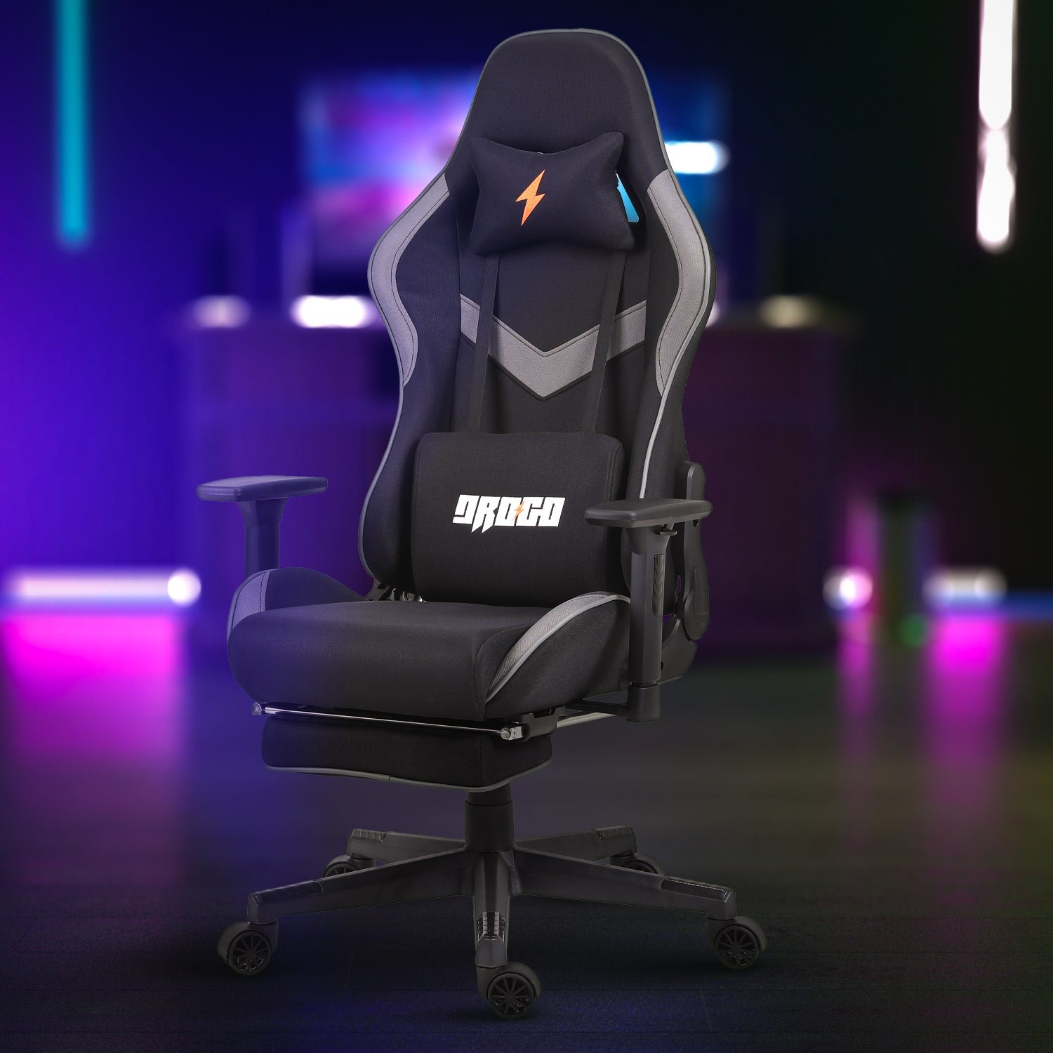 Drogo Evolved Series Ergonomic Gaming Chair With Head Massager Lumbar Support Pillow