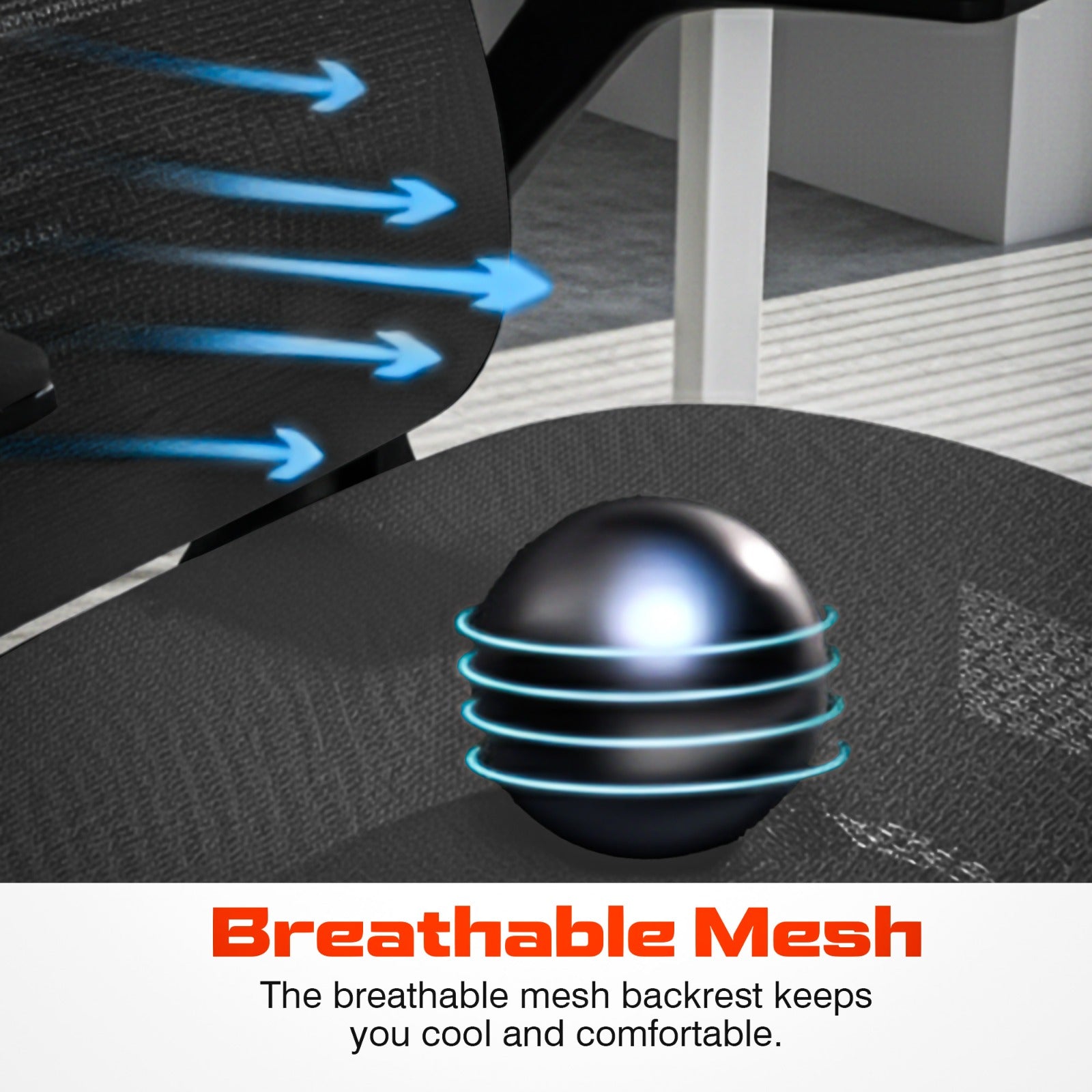 Drogo Ergonex Ergonomic Office Chair For Work From Home With Breathable Mesh