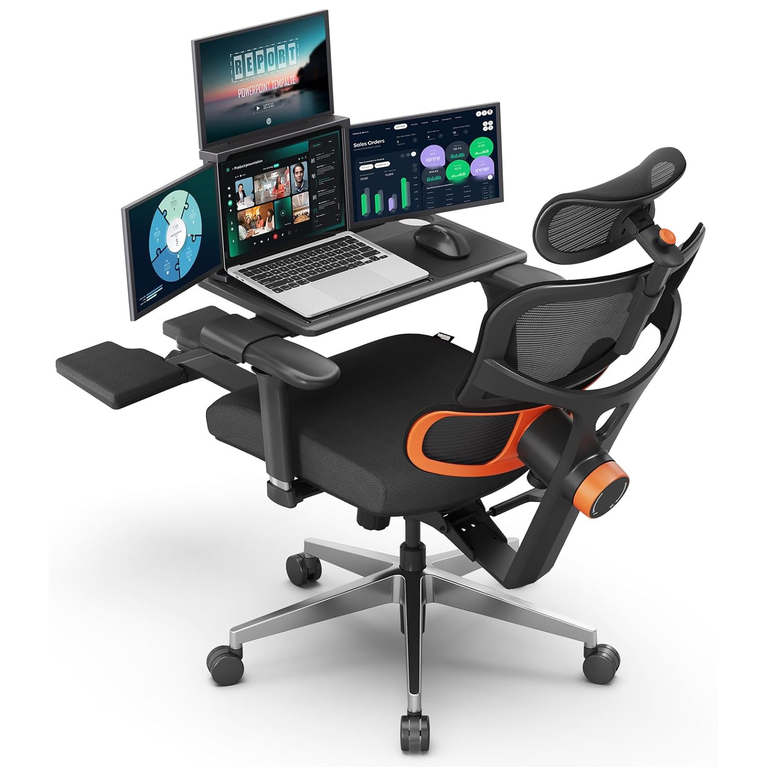 Drogo SitSmart Ergonomic Office chair with Laptop Table