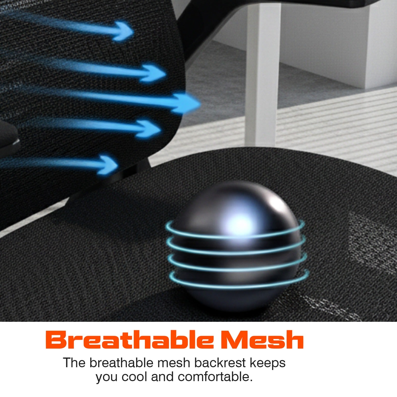 Drogo Ergonex Ergonomic Office Chair For Work From Home With Breathable Mesh