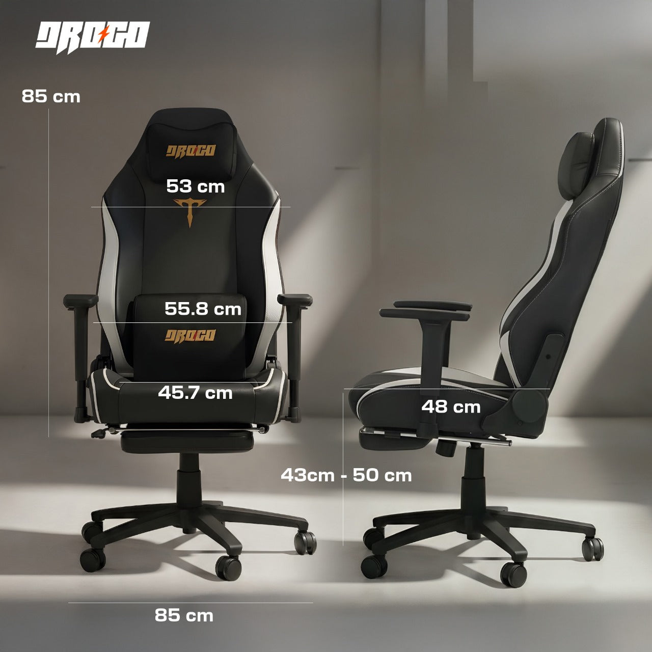 Drogo Titan Leto Ergonomic Gaming Chair with Hybrid Leatherette Fabric