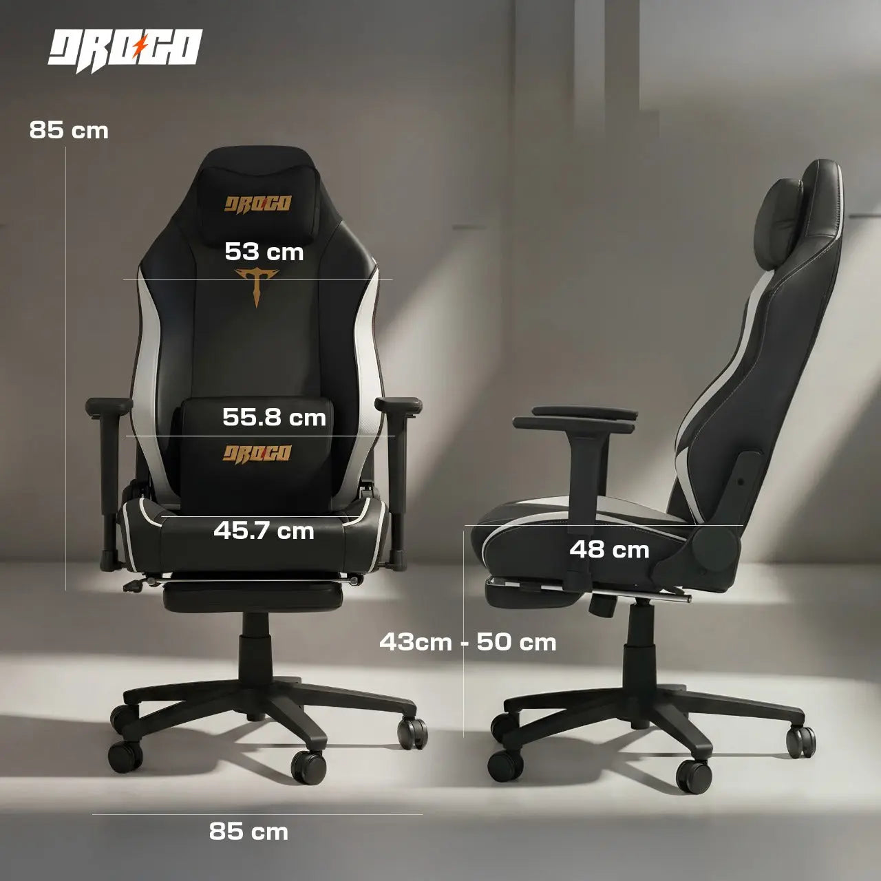 Drogo Titan Leto Ergonomic Gaming Chair with Hybrid Leatherette Fabric Drogo Ergonomics