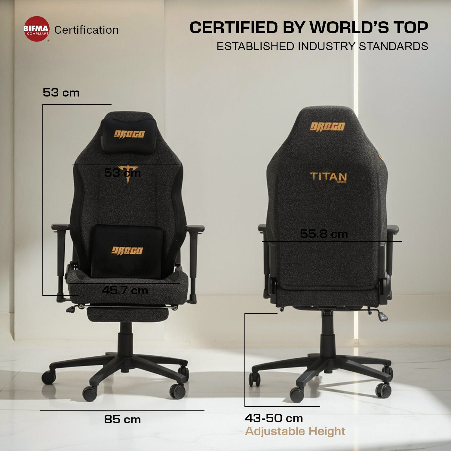 Drogo Titan Ultra Ergonomic Gaming Chair with Soft Weave Mesh Fabric