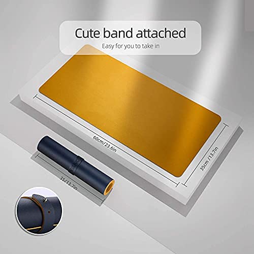 Drogo Dual-Sided Vegan Leather Mouse Pad Desk Mat for Office/Gaming (80x40cm)