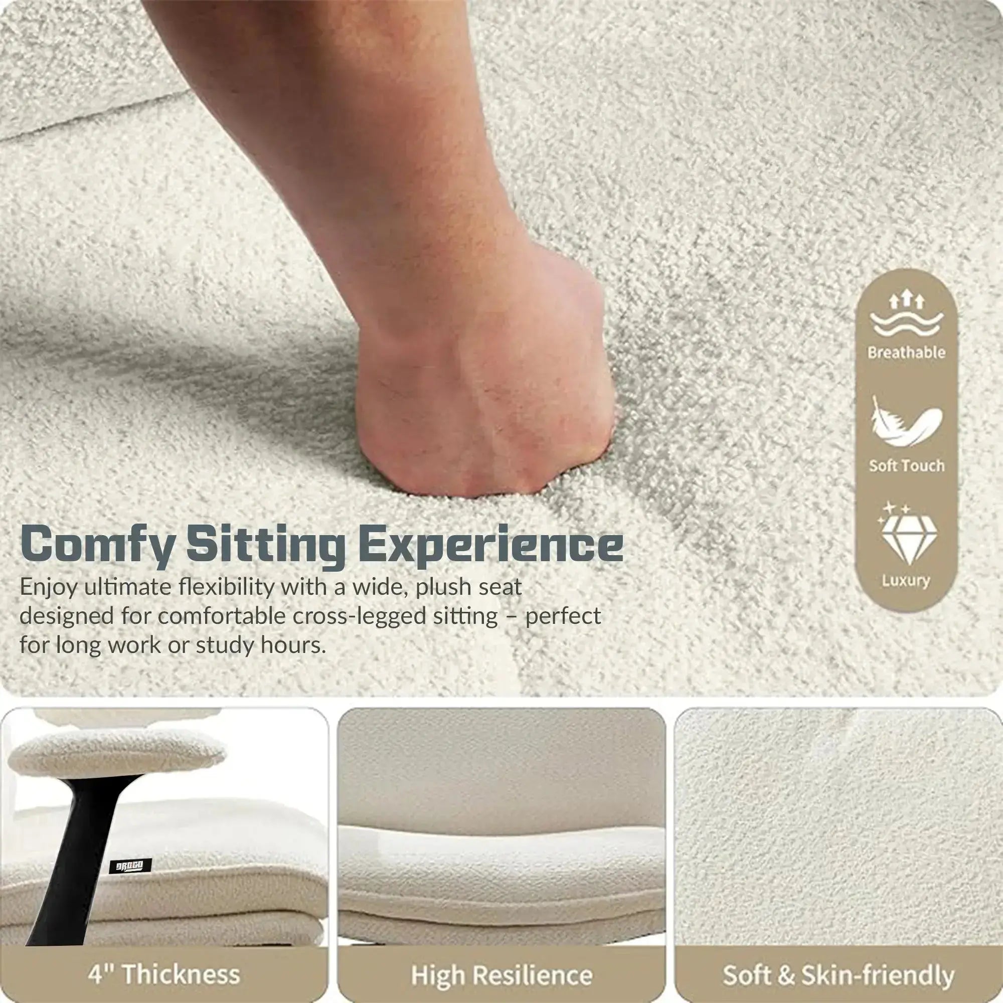 PREORDER Drogo Zen Pro Cross Legged Office Chair Drogo India