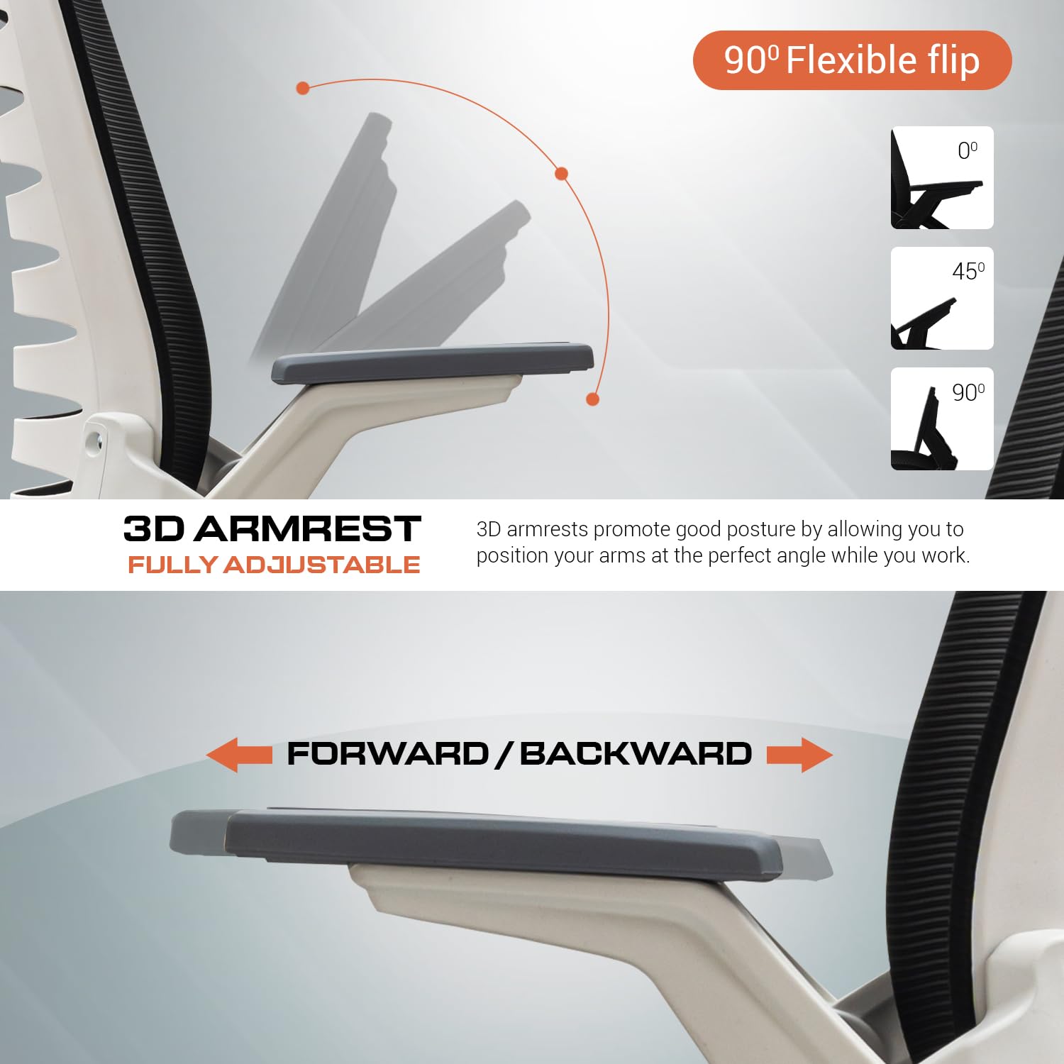 Drogo PrimeComfort Ergonomic Office Chair for Work from Home, Computer Chair with Adjustable Seat Height