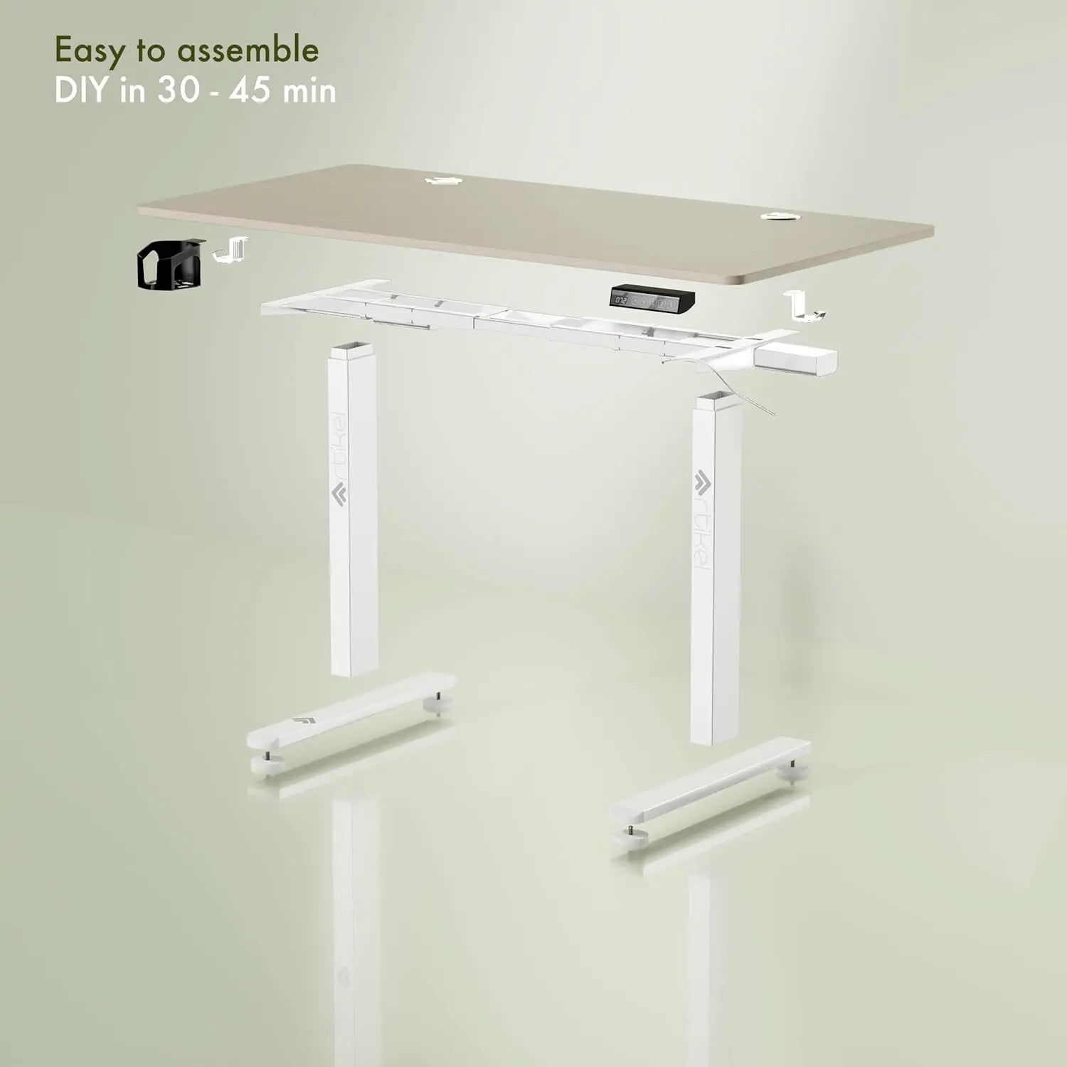 Drogo Eco Electric Height Adjustable Table for Office Work & Home Sit Stand Gaming Desk (100x60cm) Drogo India