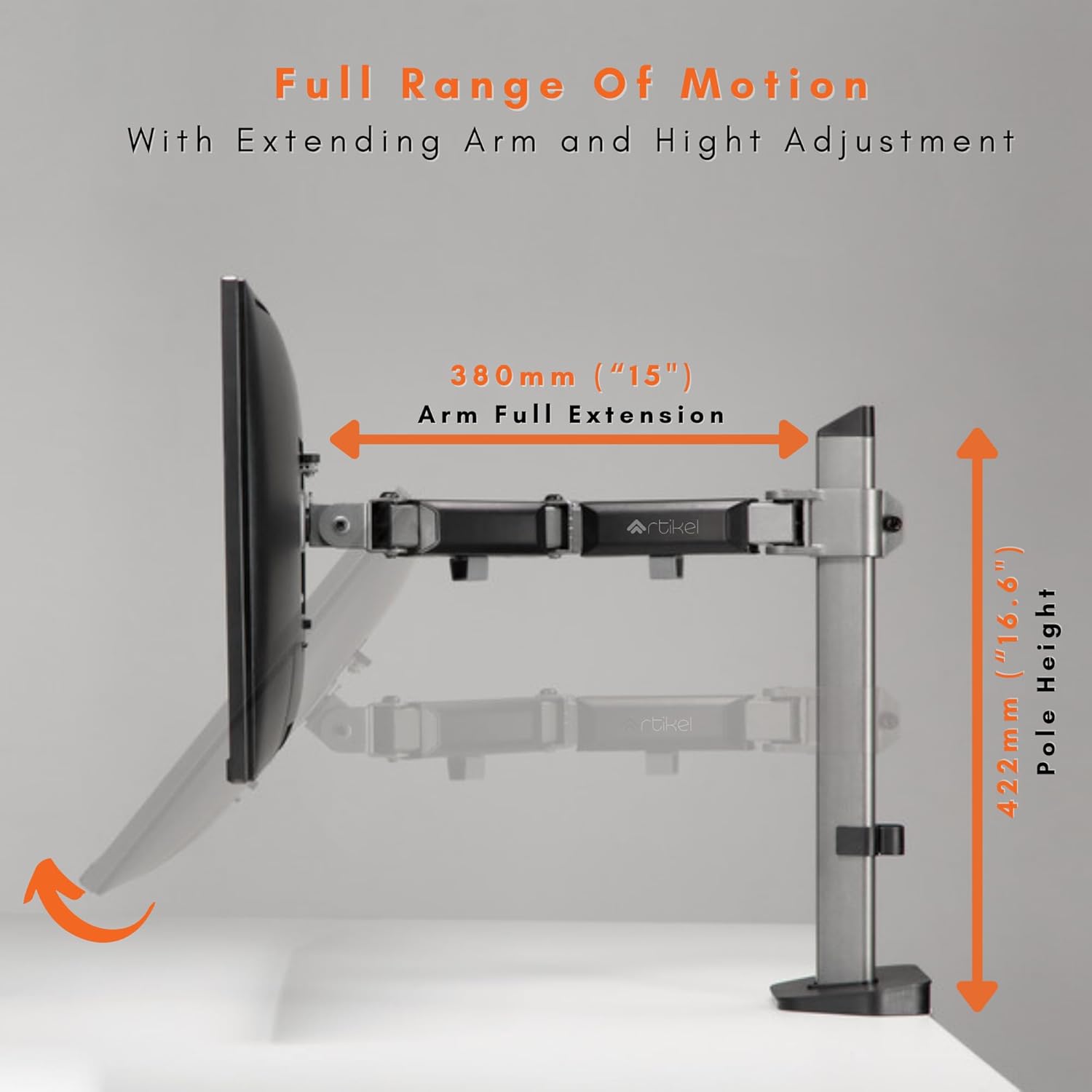 single monitor desk mount