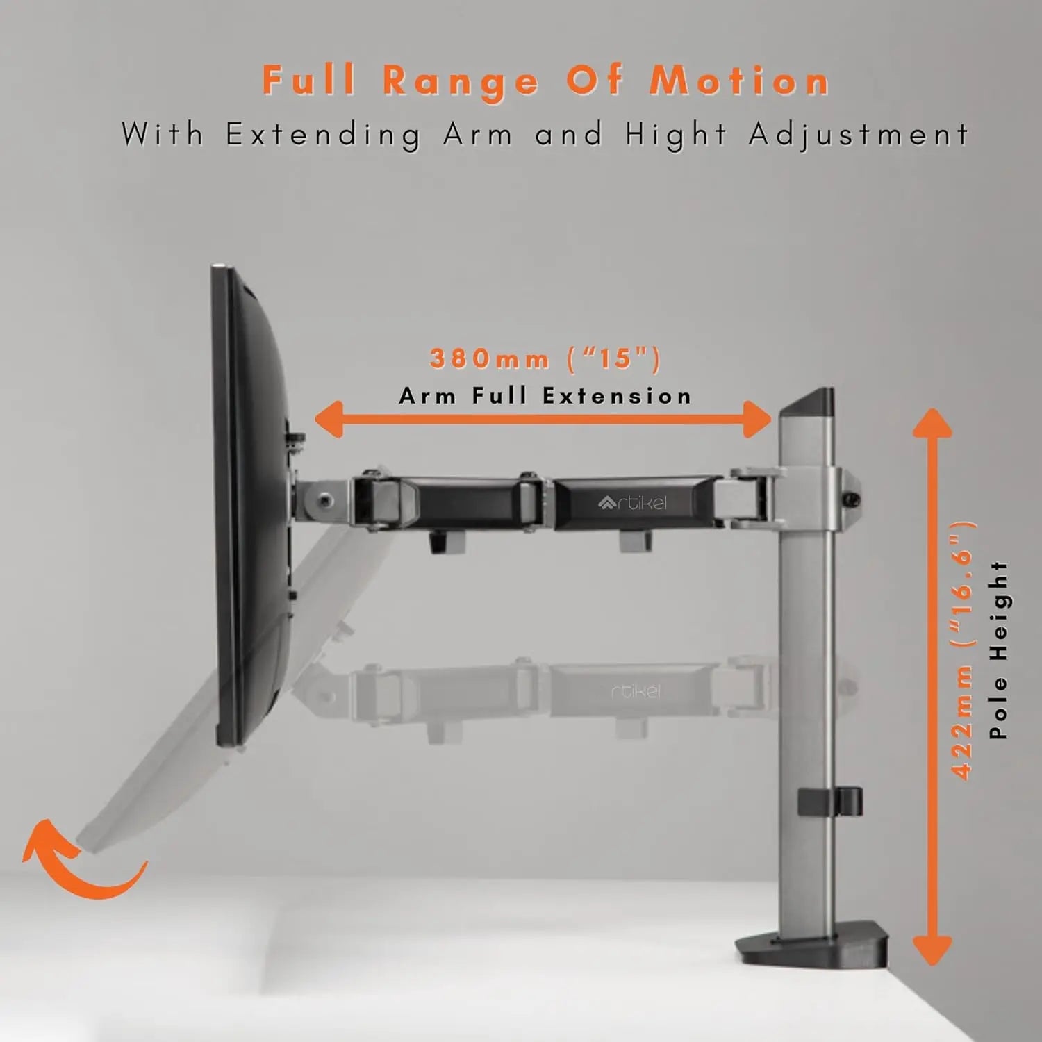 single monitor desk mount