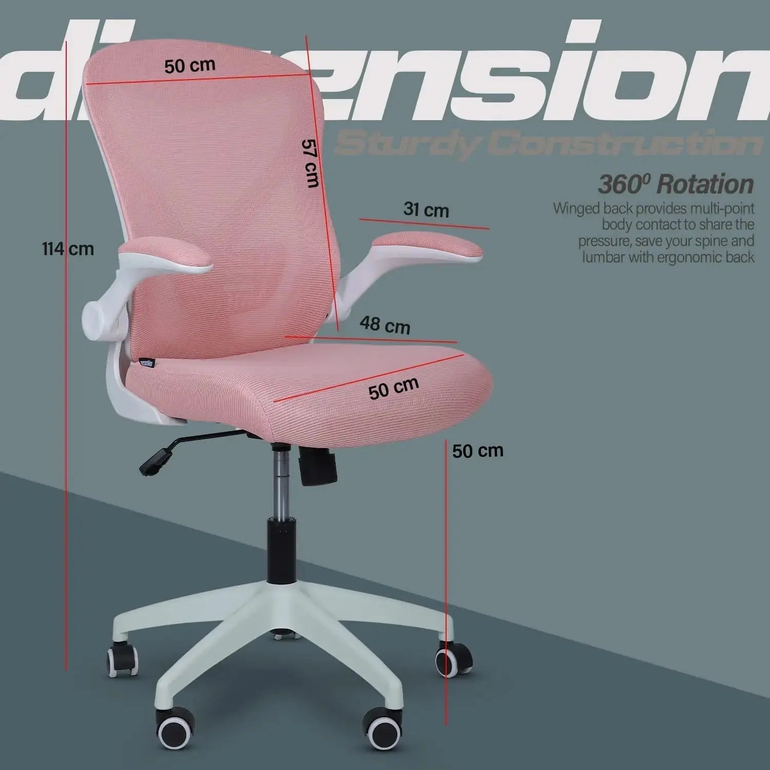 Drogo Marshal Lite Ergonomic Office Chair for Work from Home, High Back Computer Chair Galaxy Incorporation