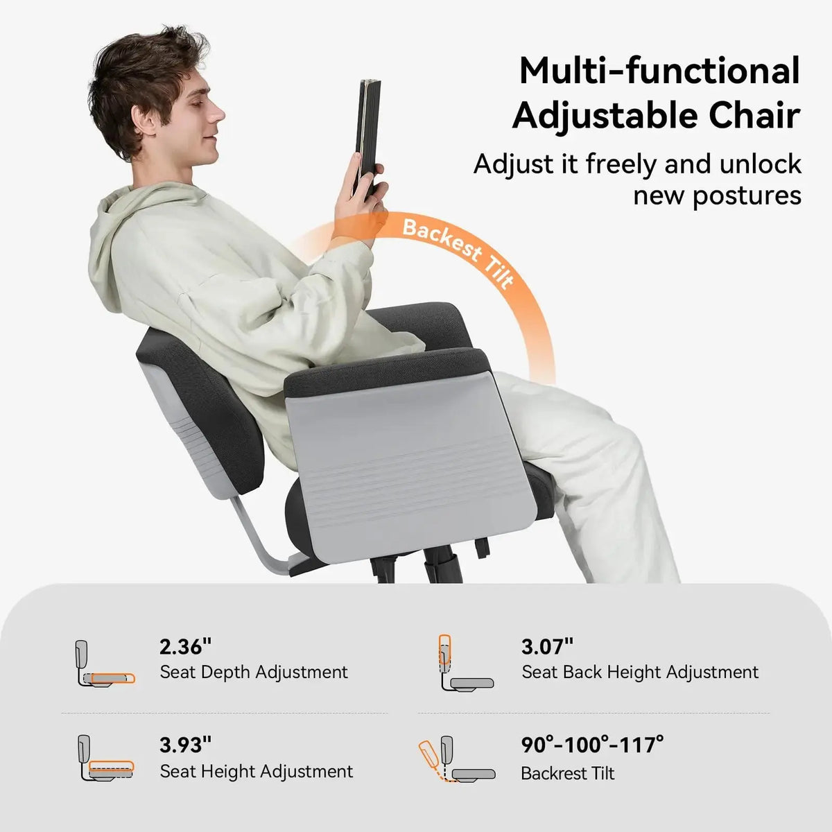 Drogo Freedom-X Multi-Position Cross Legged Office Chair Drogo India