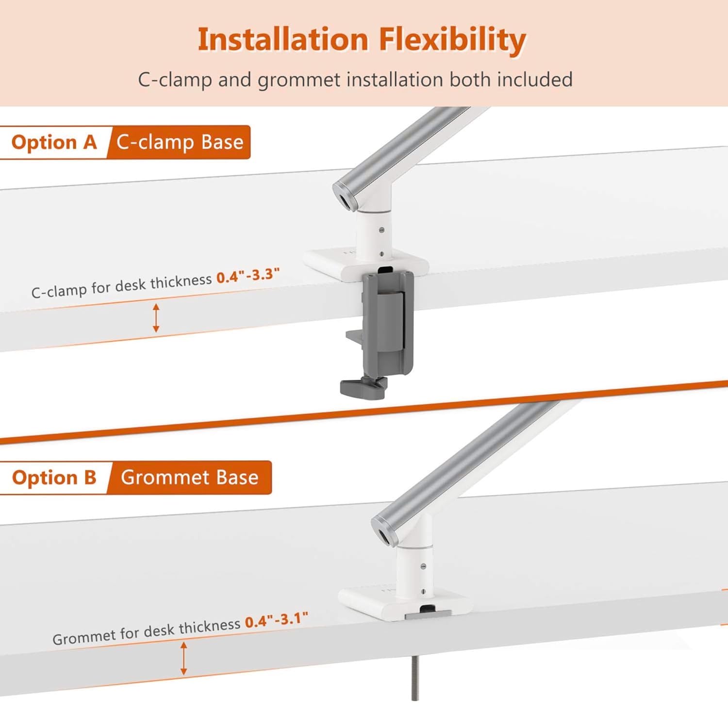 single monitor desk mount
