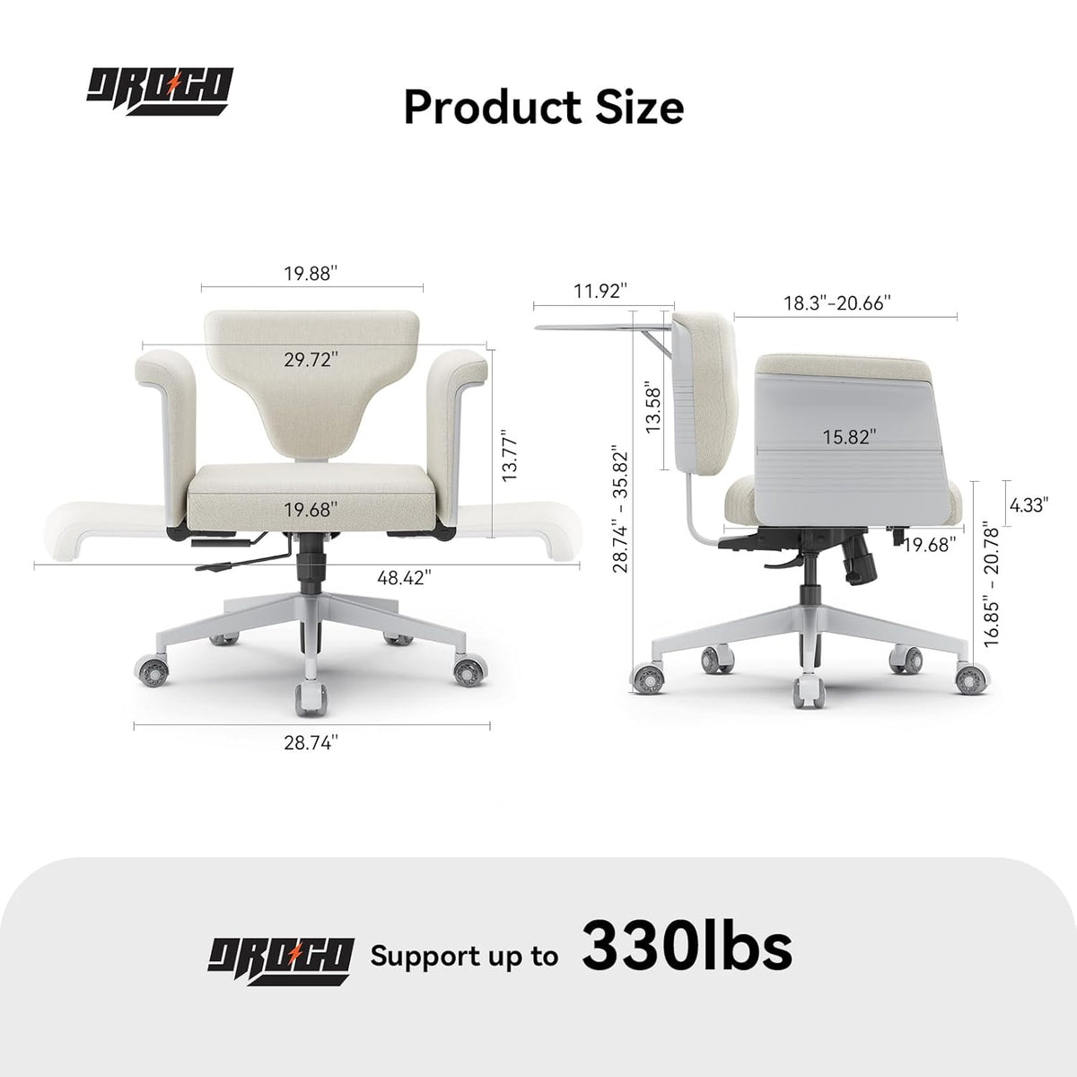 Freedom-X Multi-Position Cross Legged Office Chair (Grey)