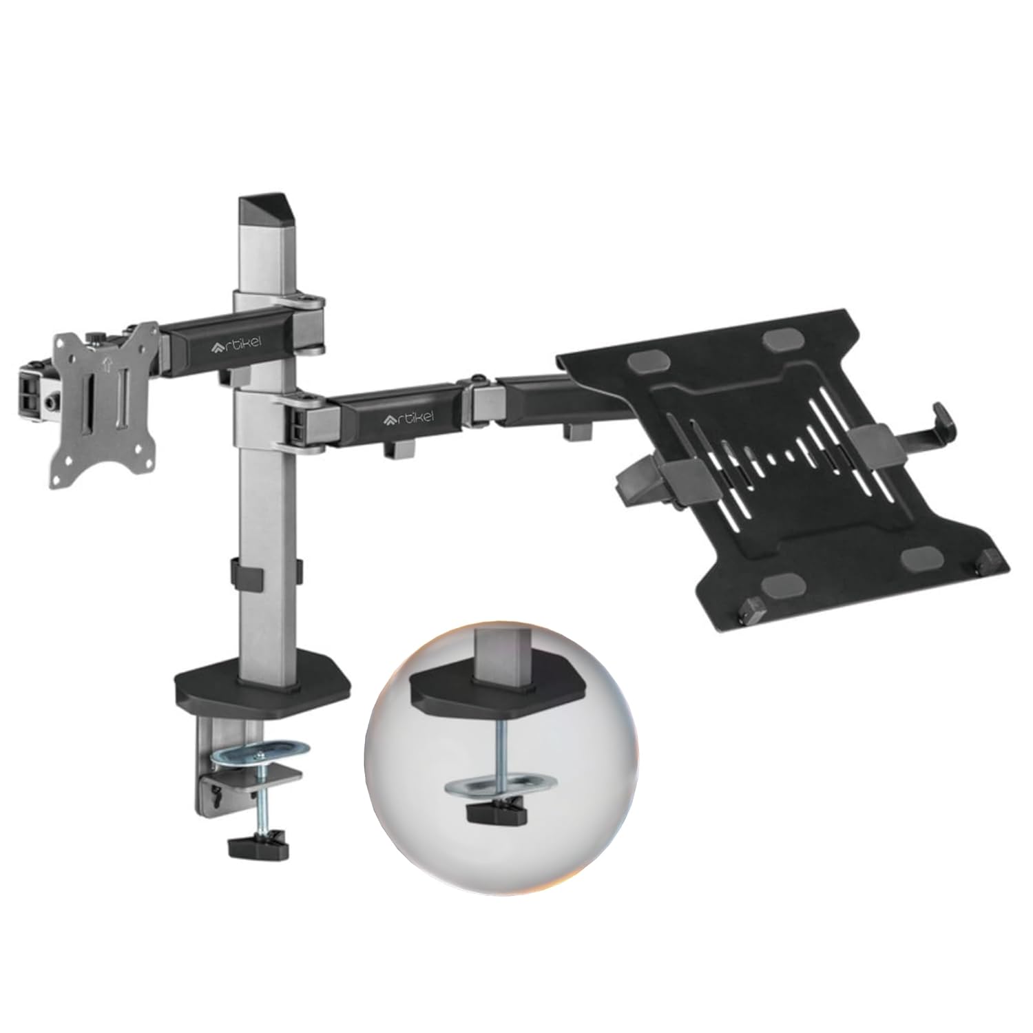 DROGO ARTIKEL Laptop & Monitor Mount | VESA, C-Clamp & Grommet | Fits 32 inch Screens