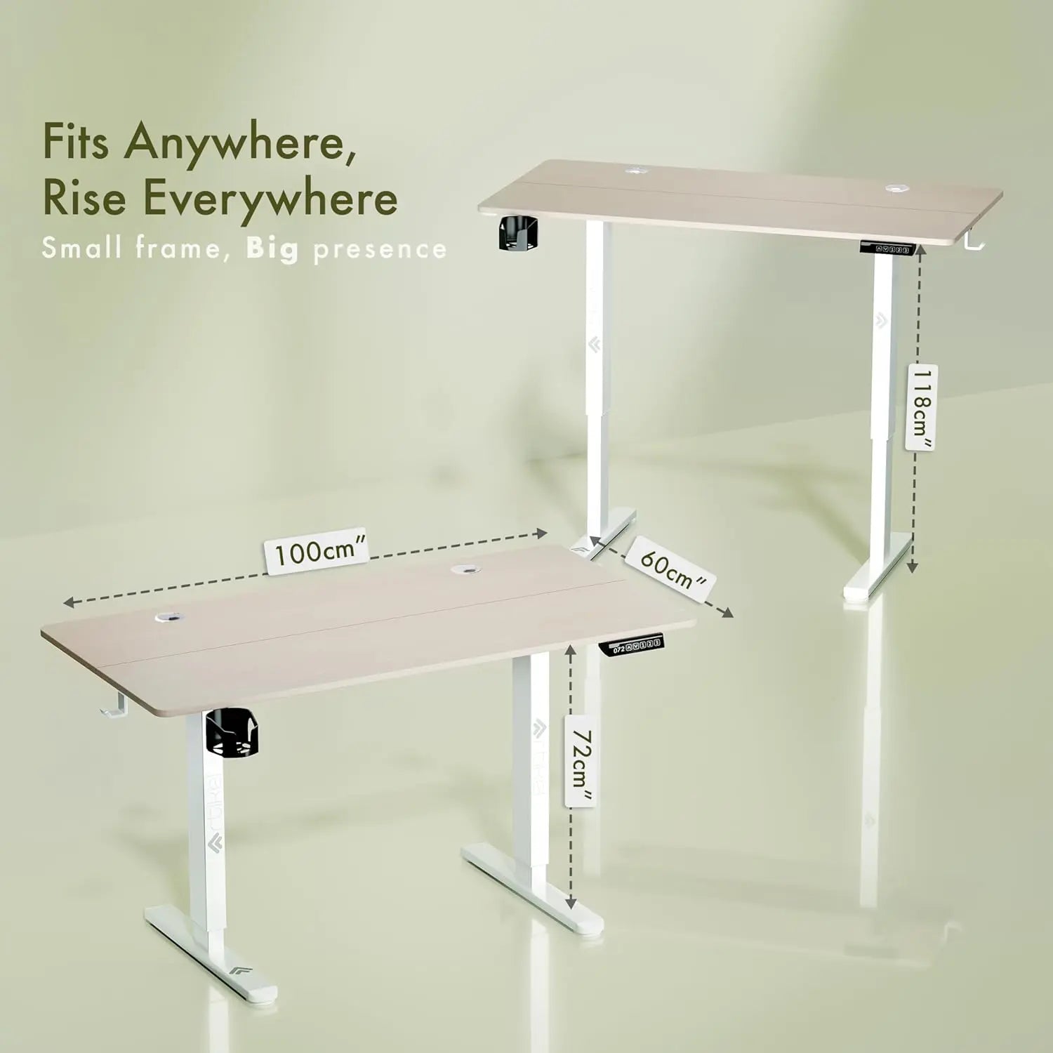 Drogo Eco Electric Height Adjustable Table for Office Work & Home Sit Stand Gaming Desk (100x60cm) Drogo India