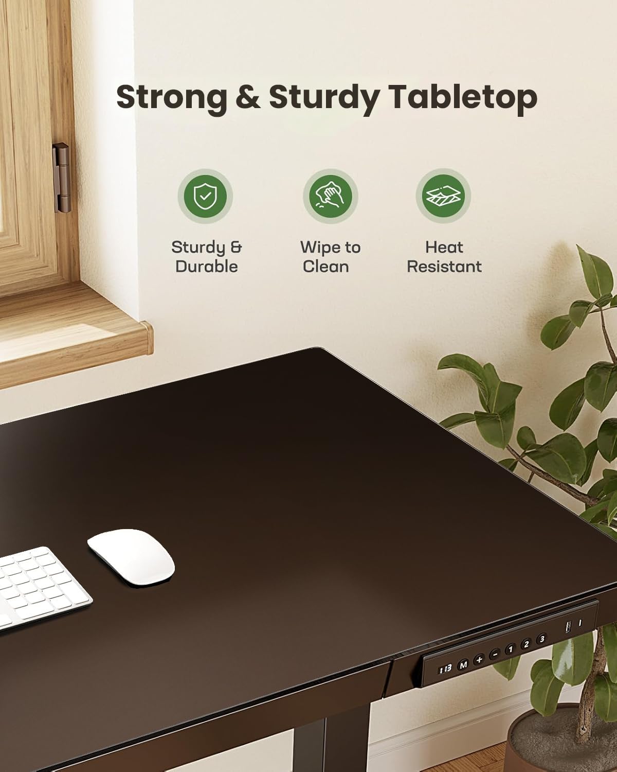 Drogo Artikel Advanced Pro Electric Height Adjustable Table DIY with 3 Year Warranty | Sit Stand Computer Desk 120 X 60 Cm - Black