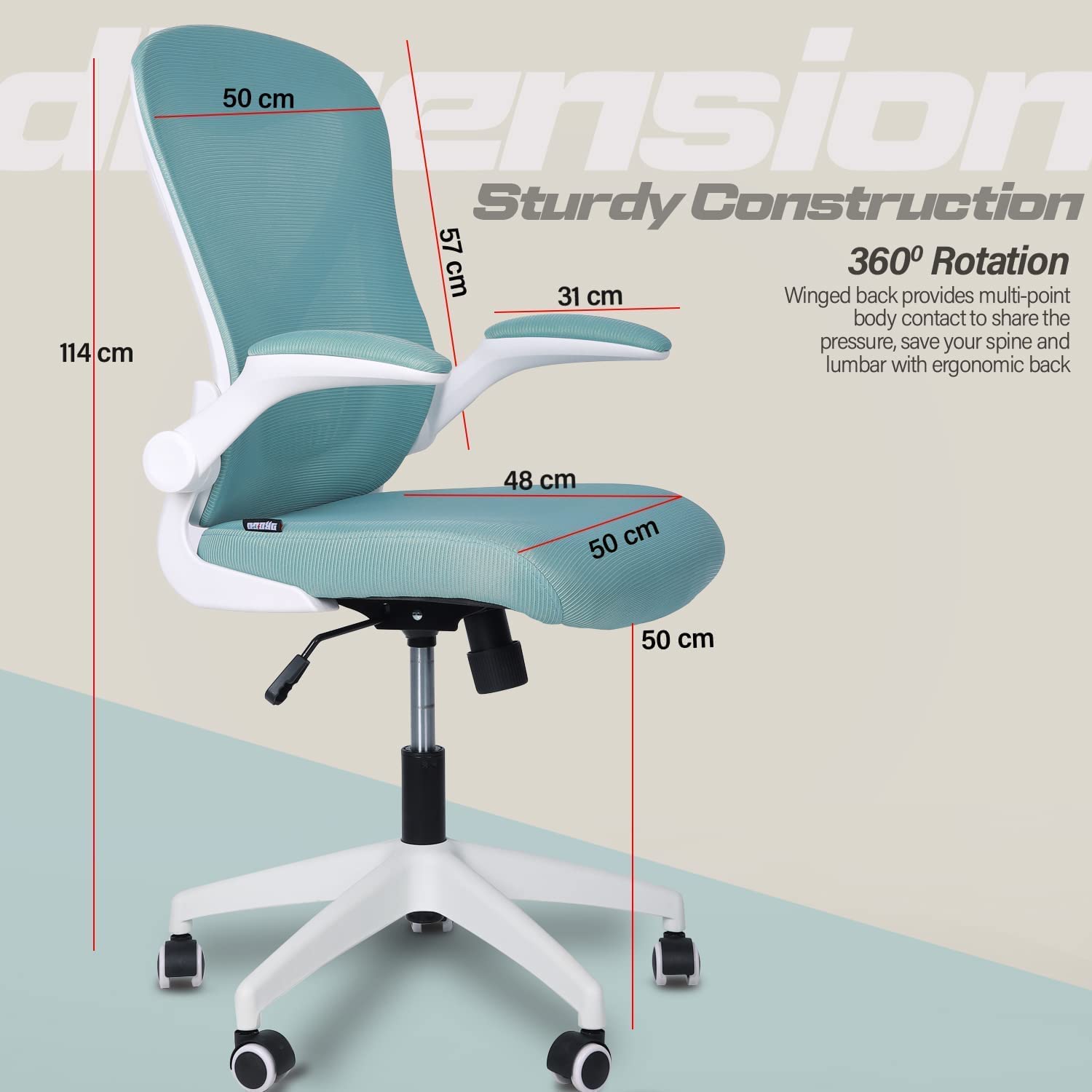 Drogo Marshal Lite Ergonomic Office Chair for Work from Home, High Back Computer Chair