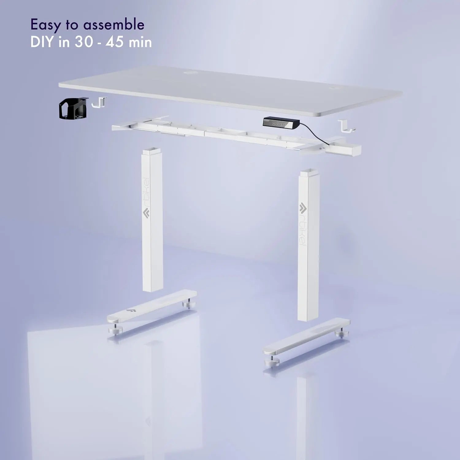 Drogo Eco Electric Height Adjustable Table for Office Work & Home Sit Stand Gaming Desk (100x60cm) Drogo India