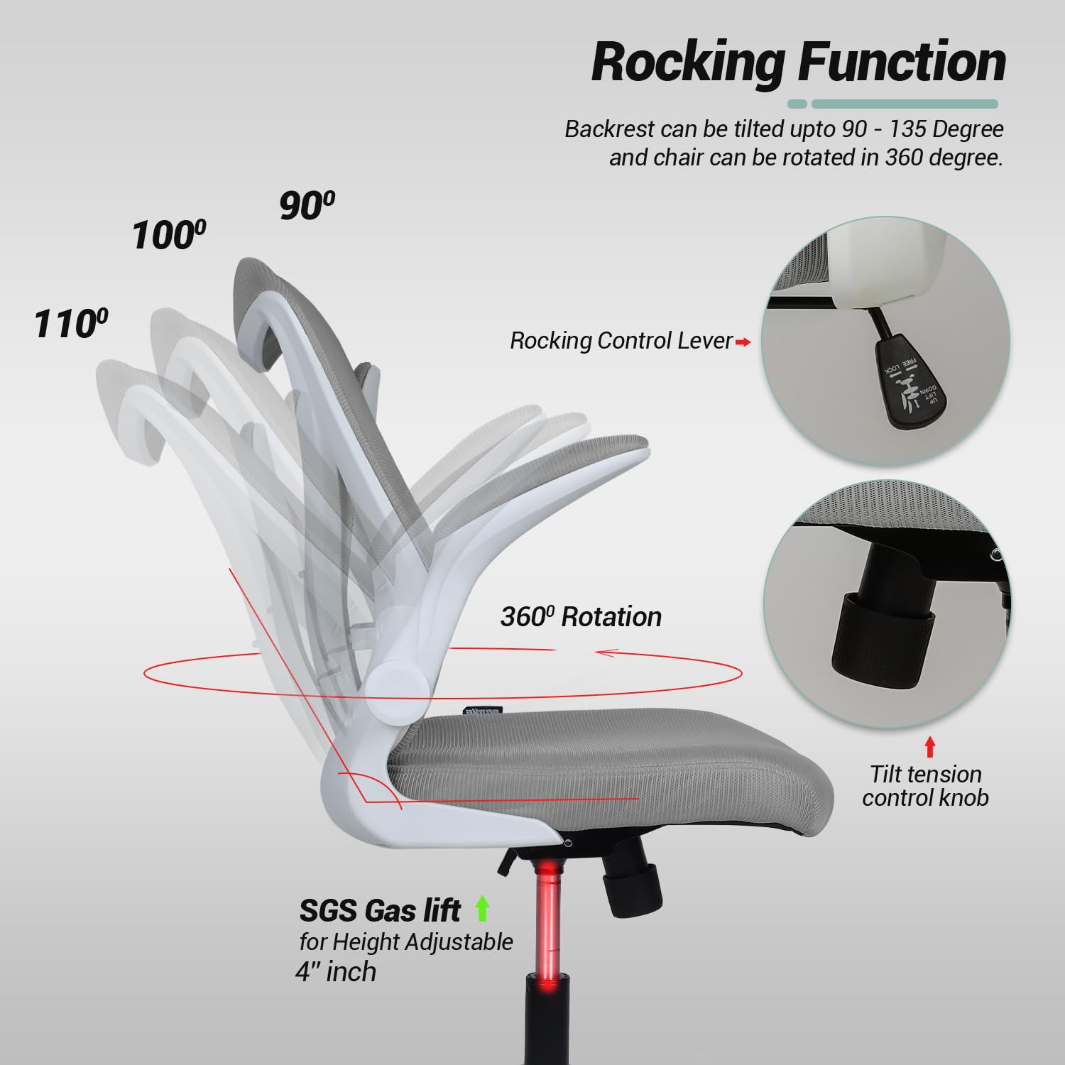 Drogo Marshal Lite Ergonomic Office Chair for Work from Home, High Back Computer Chair