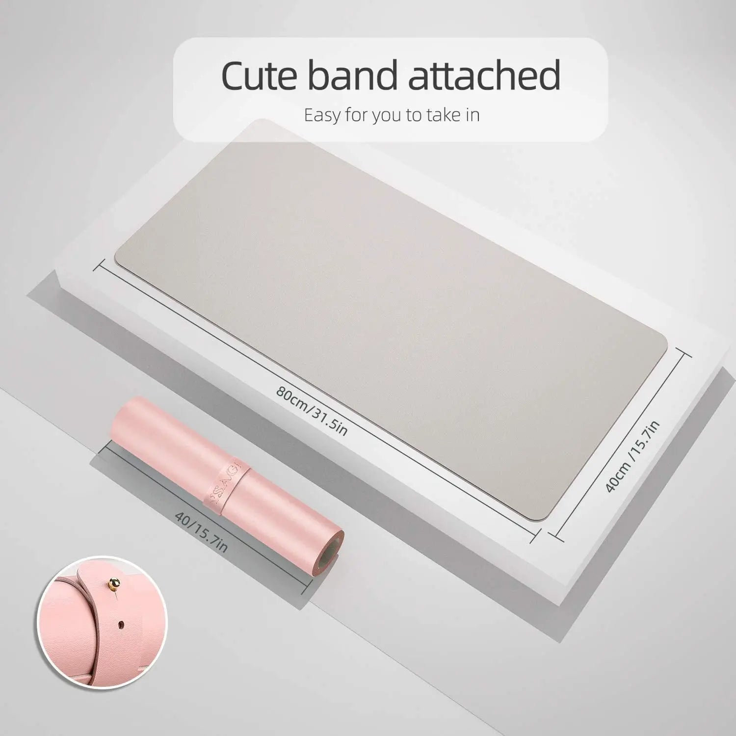 Drogo Dual-Sided Vegan Leather Mouse Pad Desk Mat for Gaming Mouse Pad (80x40cm) Galaxy Incorporation