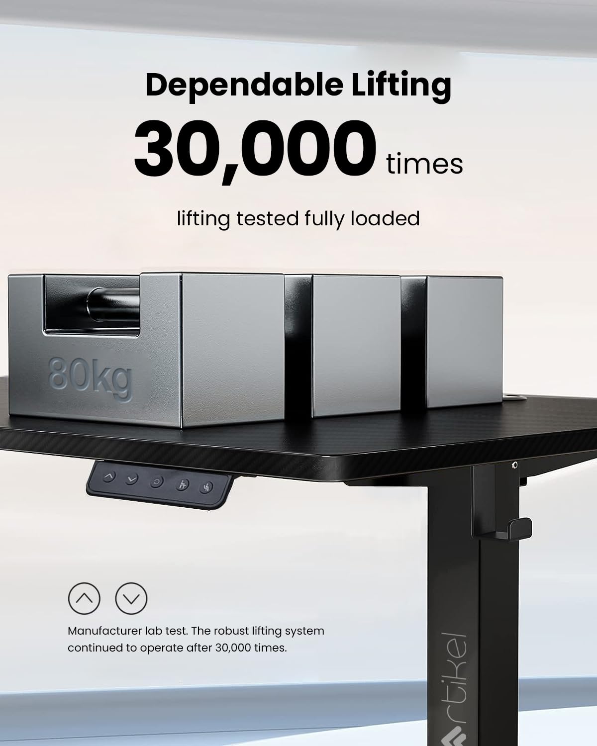 Drogo Artidesk Series Electric Height Adjustable Table Diy, Sit Stand Gaming Desk, with 3 Yr Warranty 110X60Cm - Carbon Black