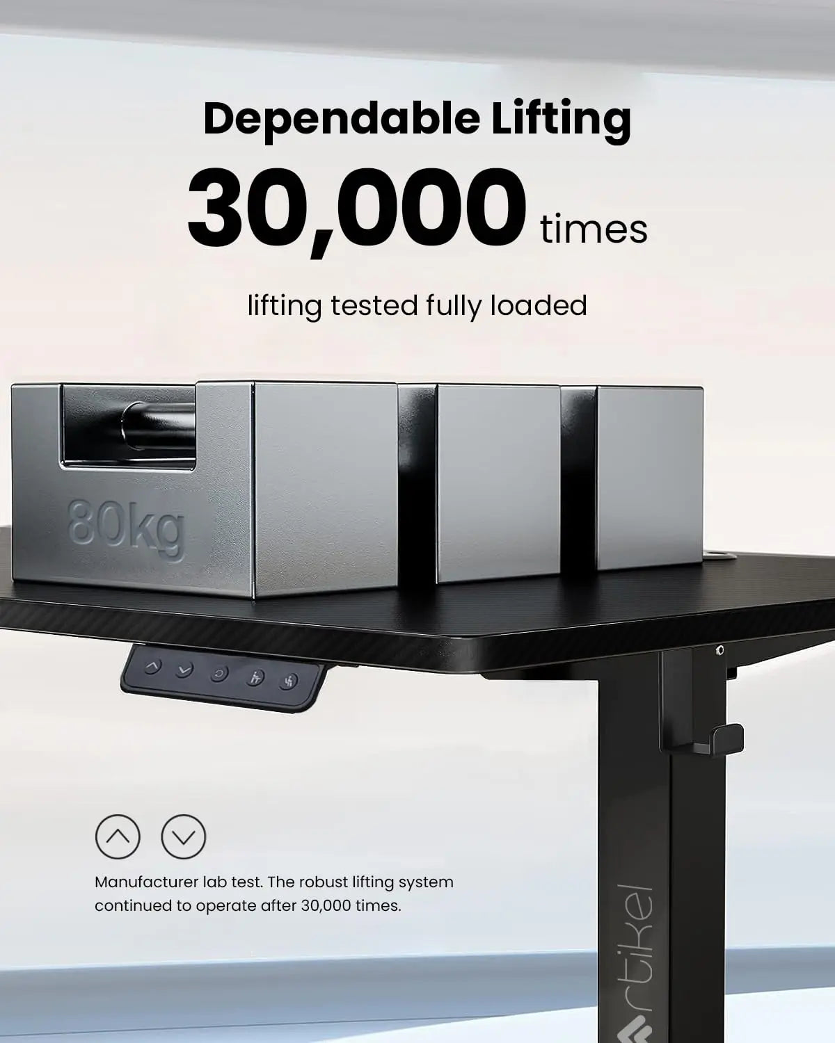 Drogo Artidesk Series Adjustable Electric Gaming Table Diy, Sit Stand Gaming Desk, with 3 Yr Warranty 120X60Cm - Carbon Black Drogo India