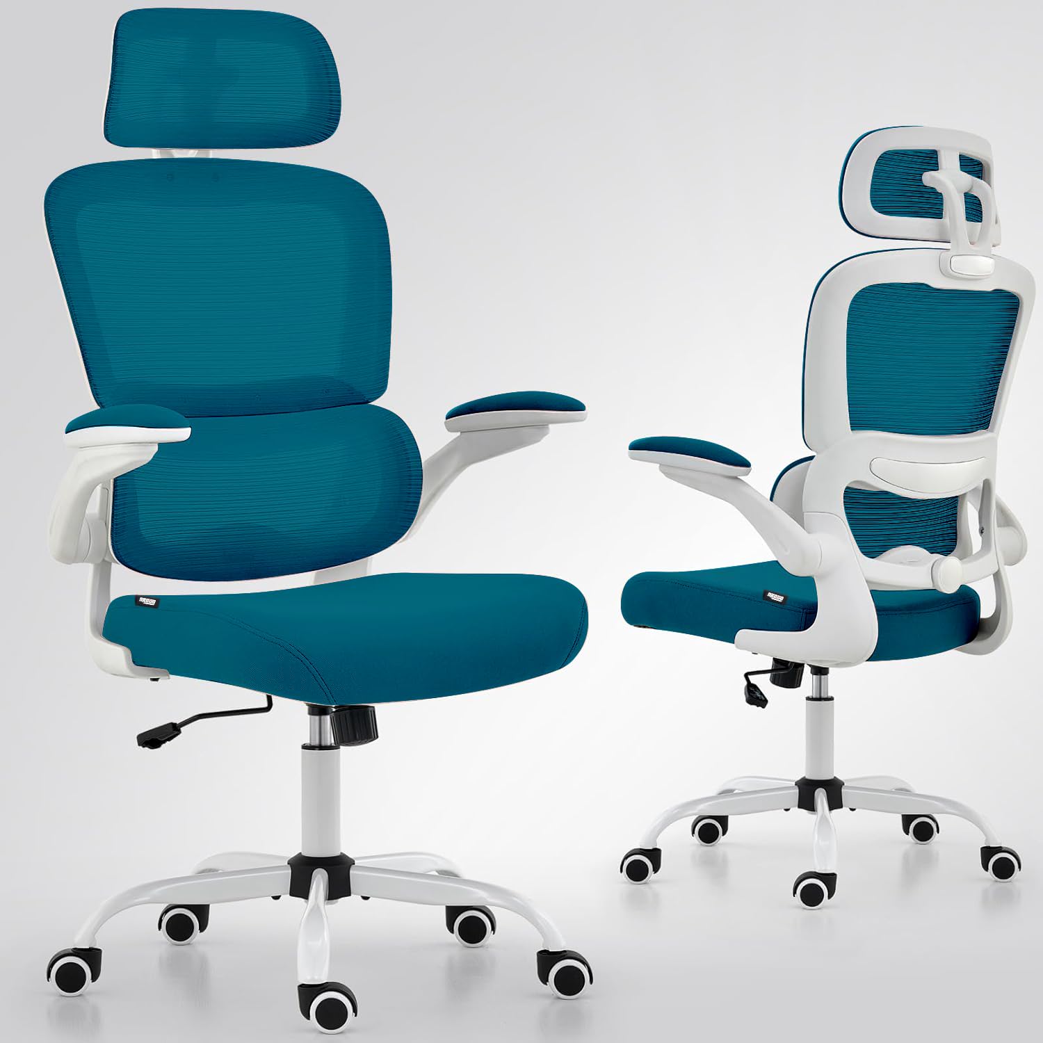 Drogo AeroFlex Ergonomic Office Chair for Work from Home, Flip-up Armrest & Recline