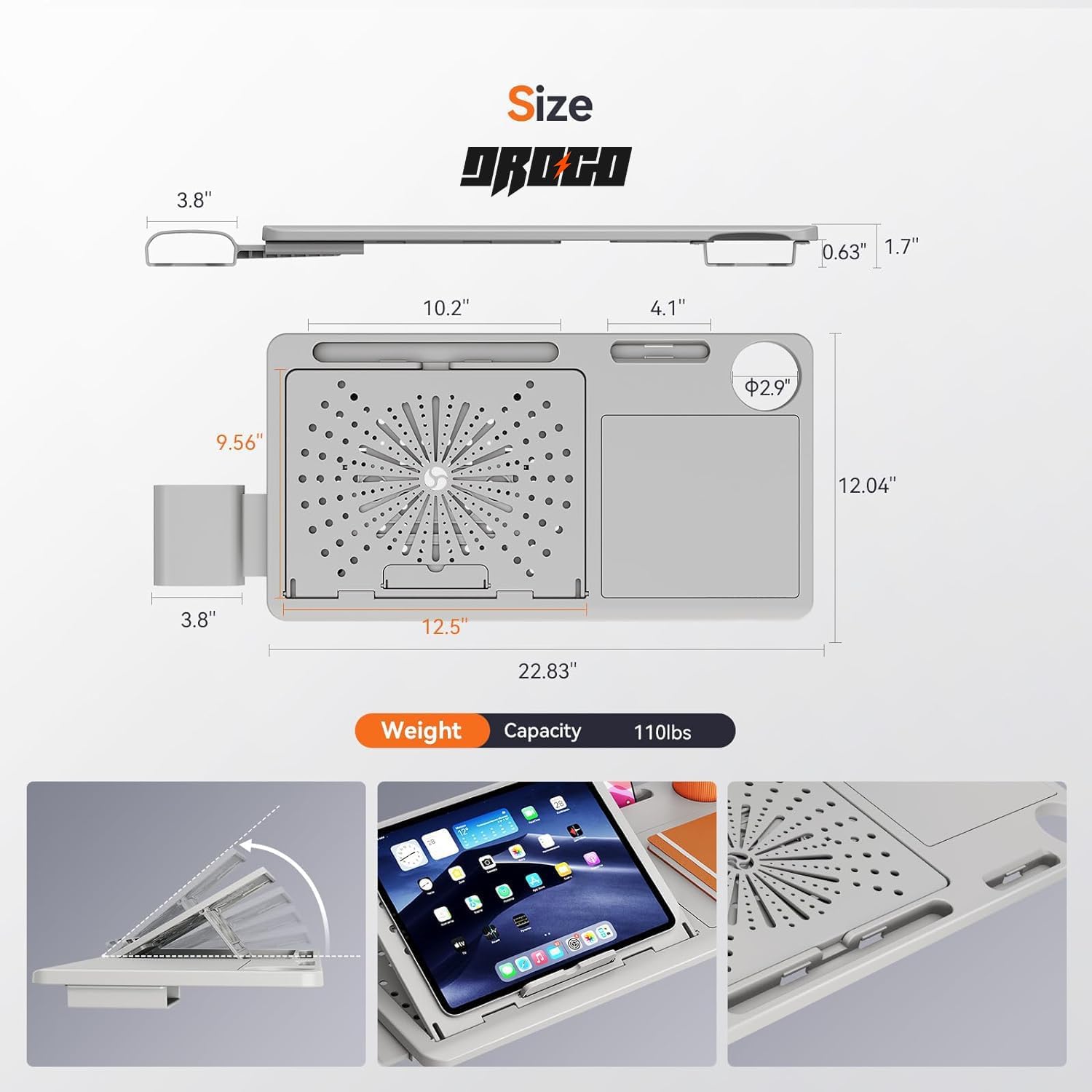 Drogo Bold PosturePro with Laptop Tray for Work from Home