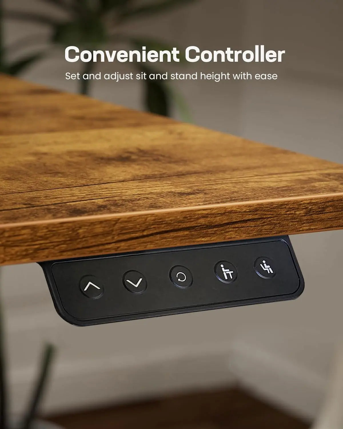 Drogo Artidesk Series Ergonomic Height Adjustable Desk Diy, Sit Stand Gaming Desk, with 3 Yr Warranty 120X60Cm - Vintage Brown Drogo India