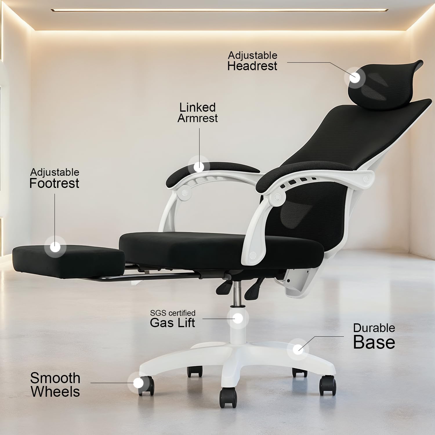Drogo Flexo Ergonomic Office Chair For Work From Home With Breathable Mesh