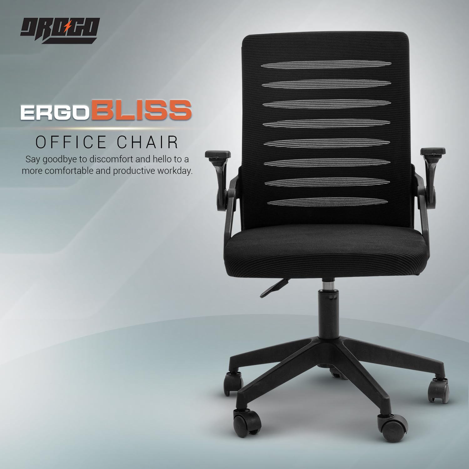 Drogo PrimeComfort Ergonomic Office Chair for Work from Home, Computer Chair with Adjustable Seat Height