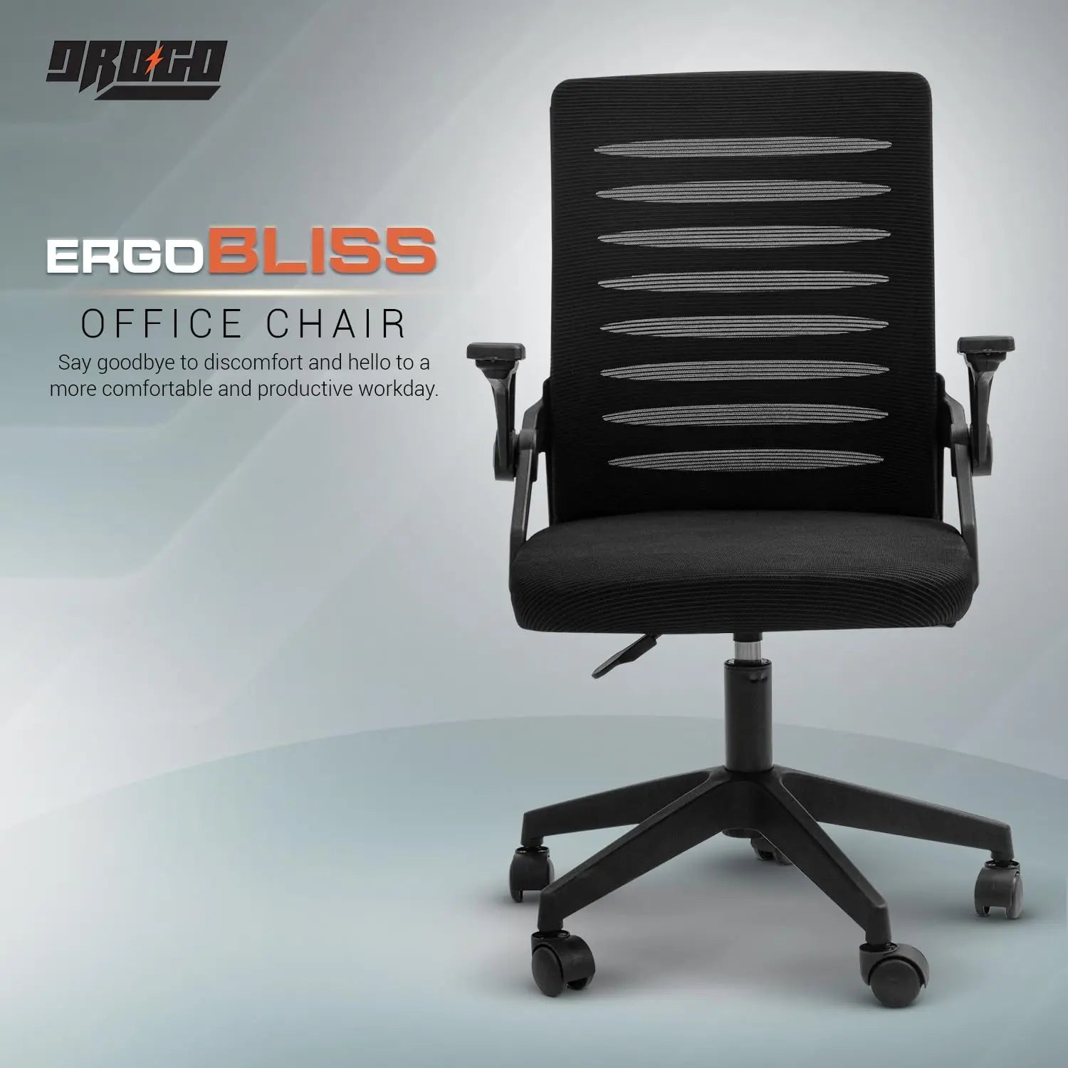 Drogo PrimeComfort Ergonomic Office Chair for Work from Home, Computer Chair with Adjustable Seat Height Galaxy Incorporation
