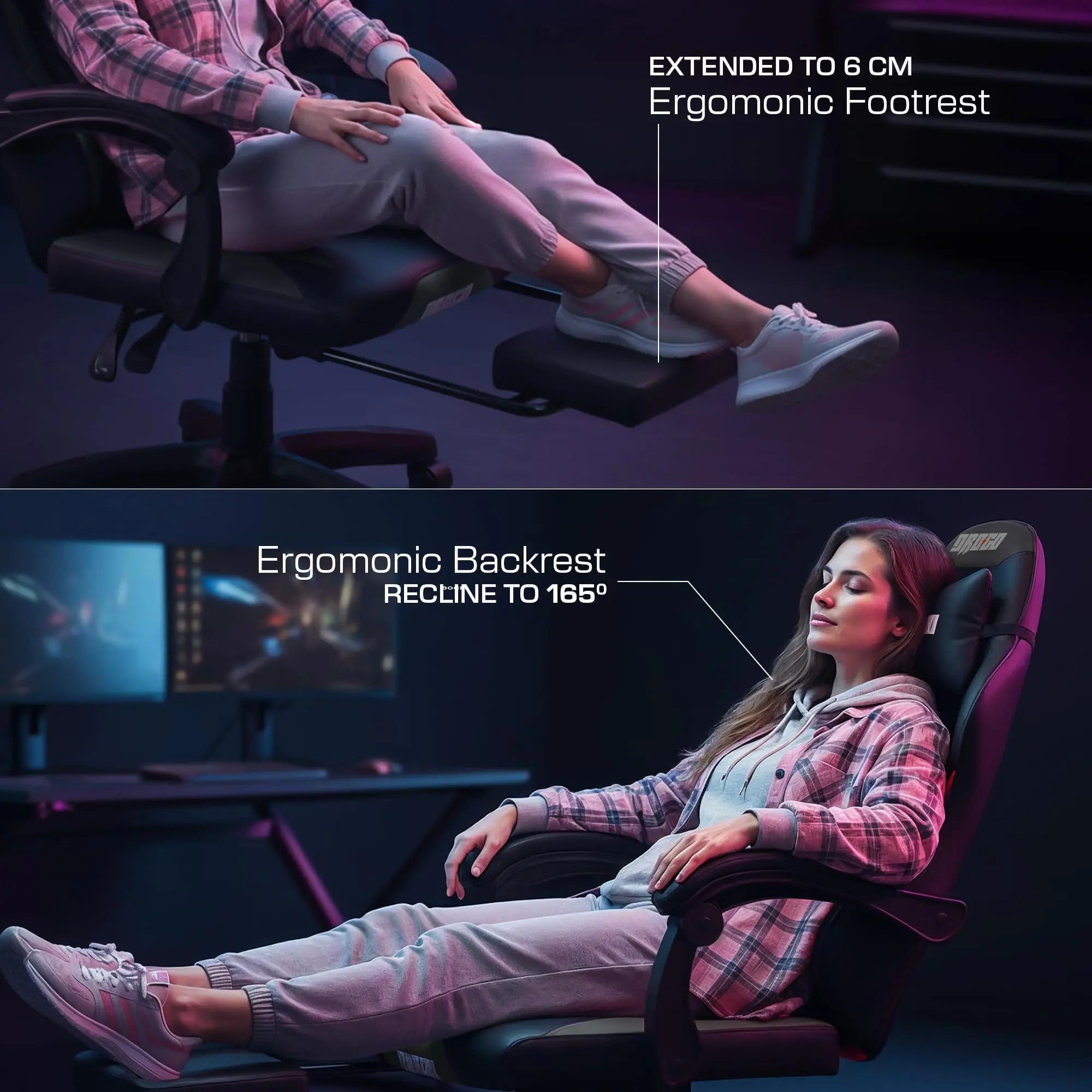 Drogo Auro X1 Ergonomic Gaming Chair with Premium PU Leather Fabric Drogo India